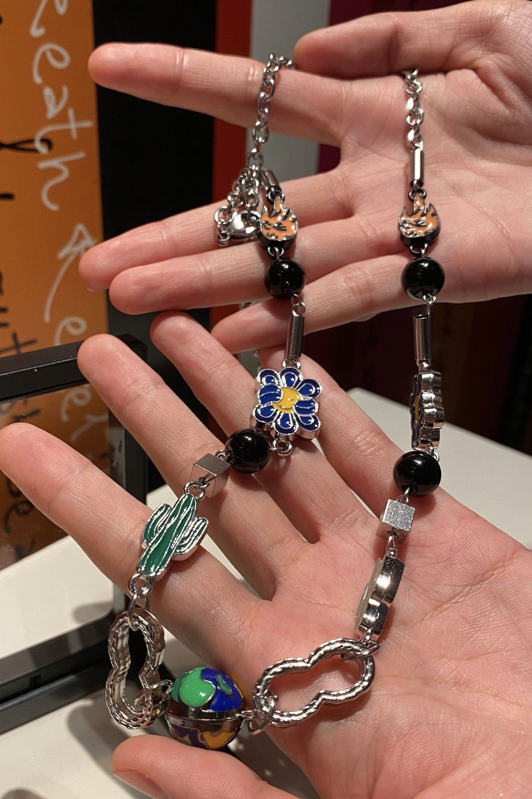 Japanese Brand × Jewelry Cactus the planet chain retro punk necklace aesthetic Size ONE SIZE - 4 Thumbnail