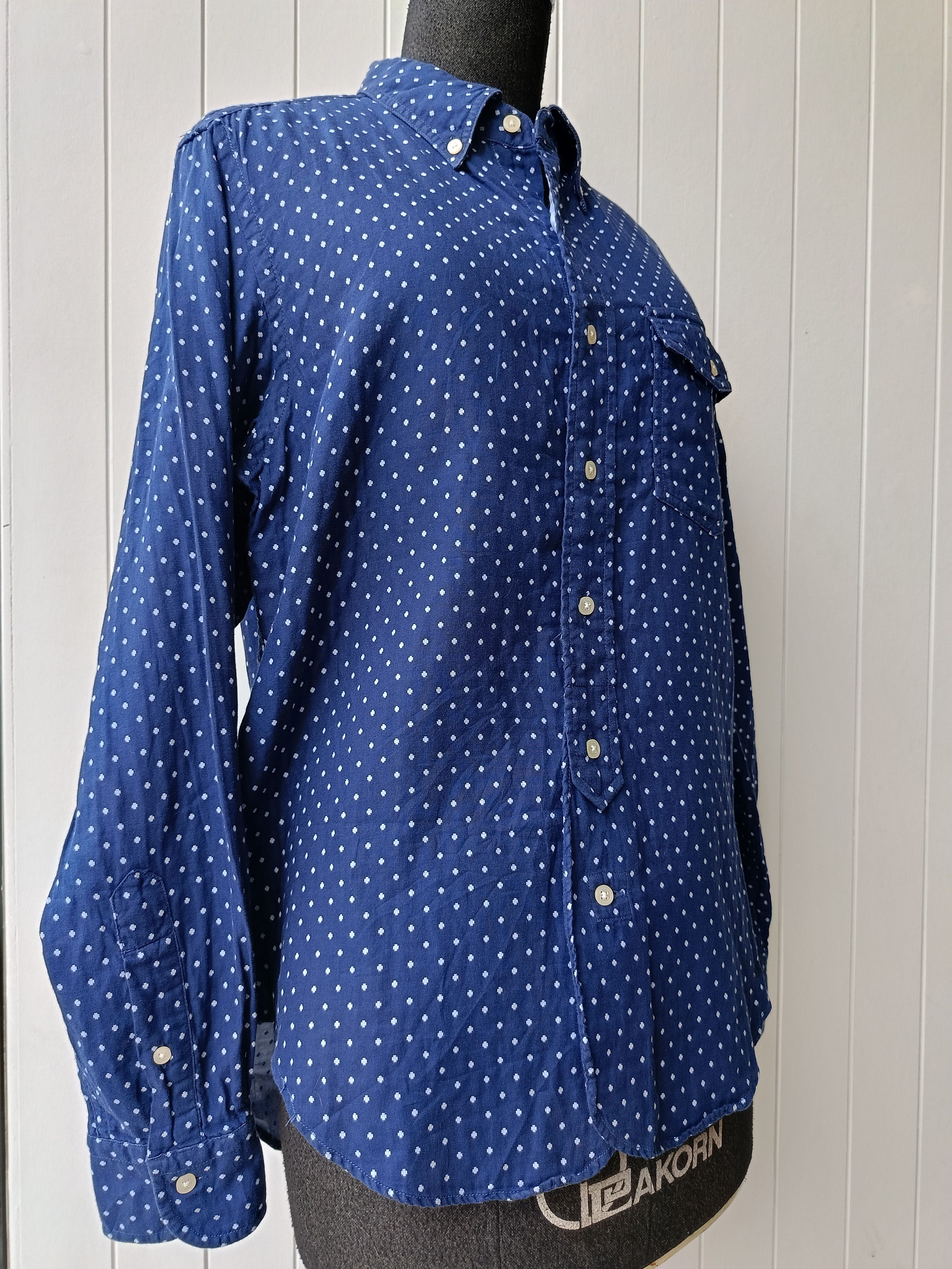 J. Press JPress J.Press New York navy blue polka dot shirt Size US M / EU 48-50 / 2 - 5 Thumbnail