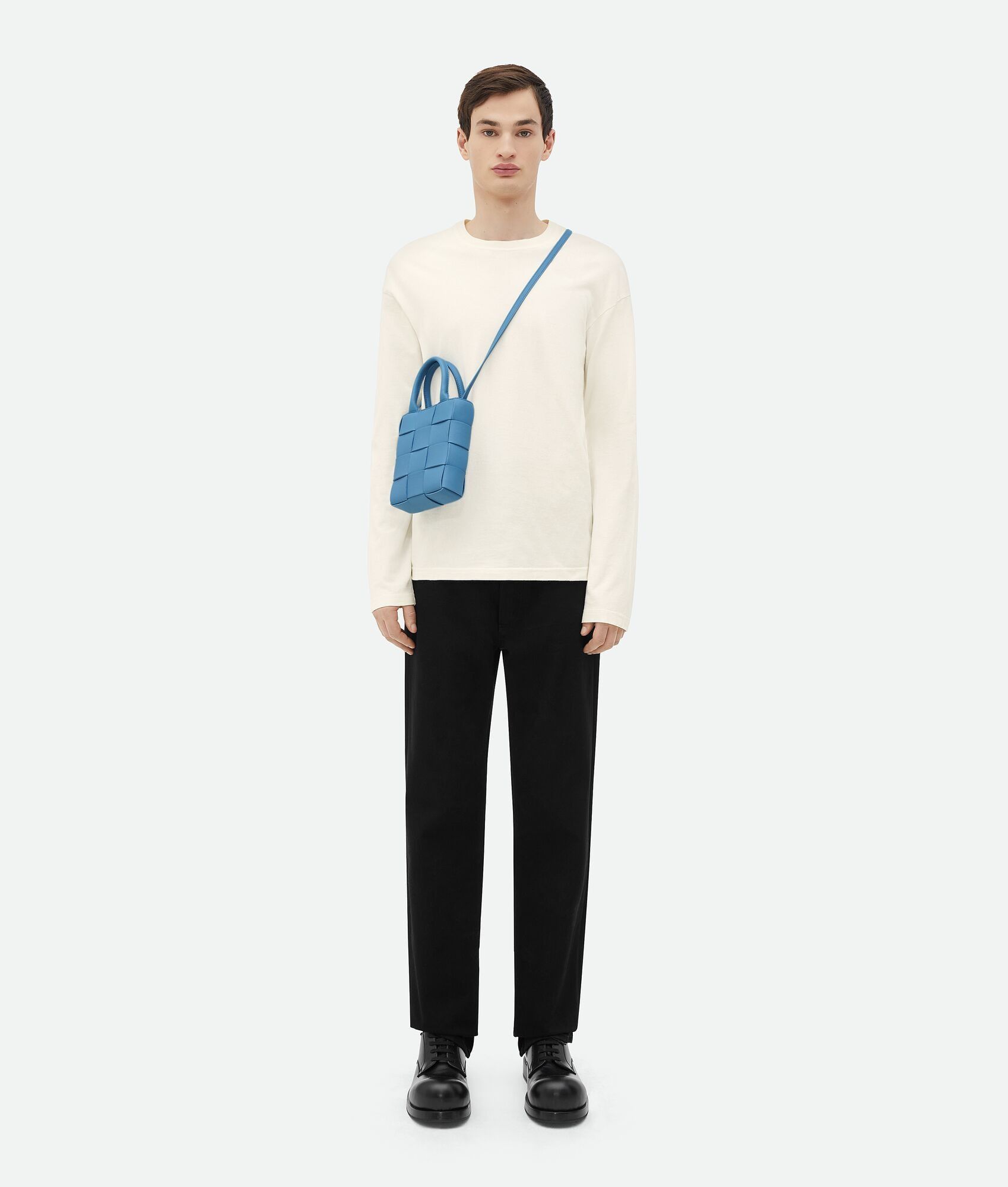 Bottega Veneta o1n1vont0325 Size: OS / Mini Cassette Tote Bag in Blue Size ONE SIZE - 3 Thumbnail