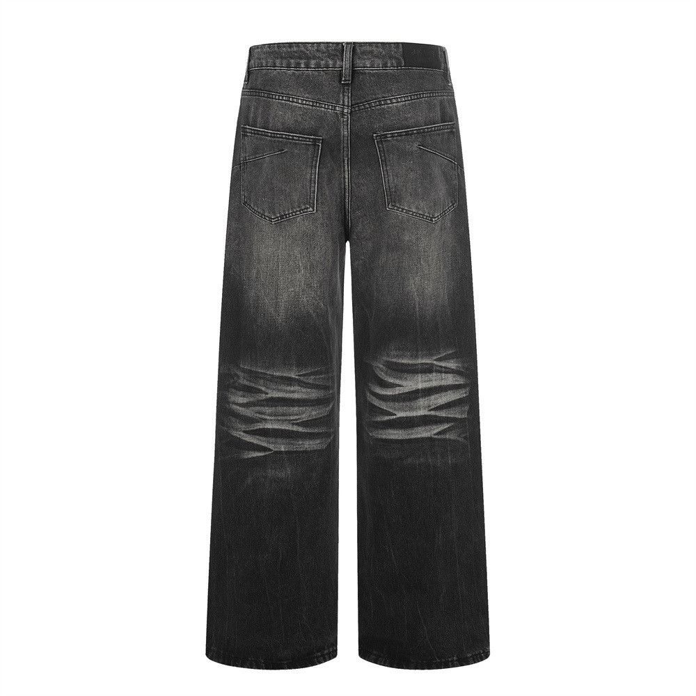 Vintage Men's Retro Punk Distressed Ombré Wide-Leg Jeans Size US 32 / EU 48 - 2 Thumbnail