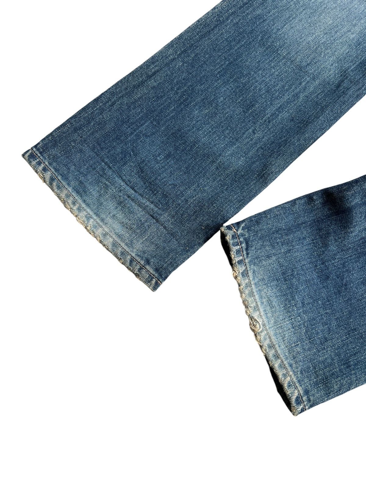 5351 POUR LES HOMMES × Japanese Brand Black Line by 5351 Pour Les Hommes Distressed Slim Denim Size US 32 / EU 48 - 10 Thumbnail