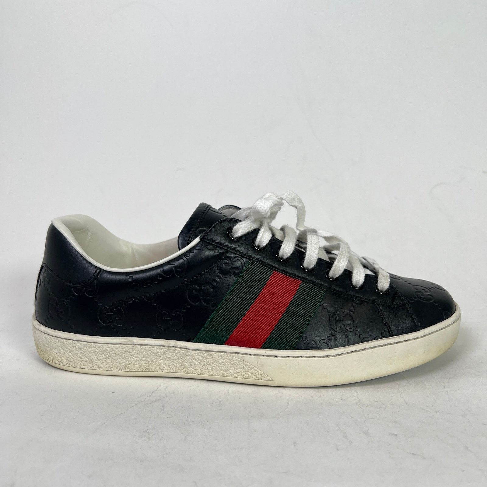 Gucci Gucci Embossed GG Web Ace Low-Top Sneaker Size US 7.5 / EU 40-41 - 1 Thumbnail