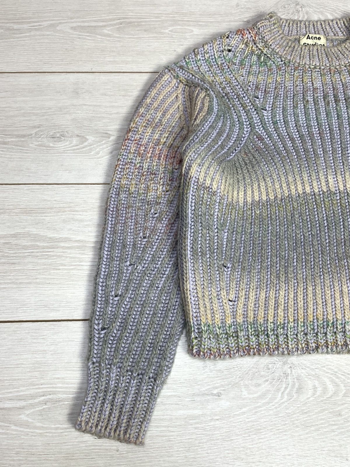 Acne Studios Acne Studios Distressed Rainbow Mohair Blend Knit Sweater Size S / US 4 / IT 40 - 2 Thumbnail