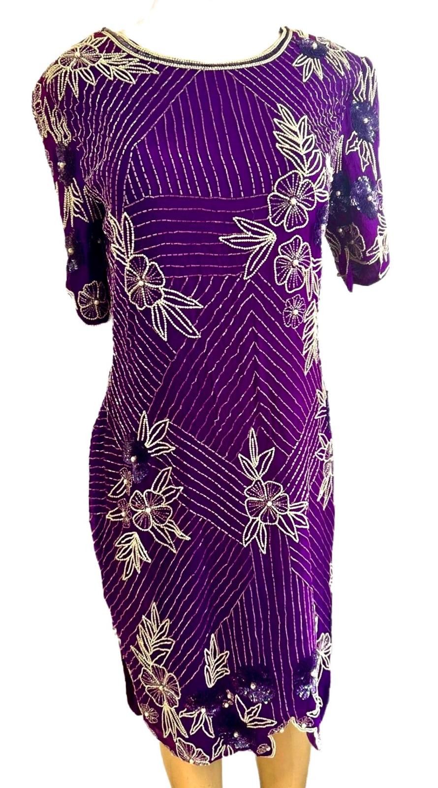 Other Sequin Dress Purple White size 10 Size L / US 10 / IT 46 - 1 Preview