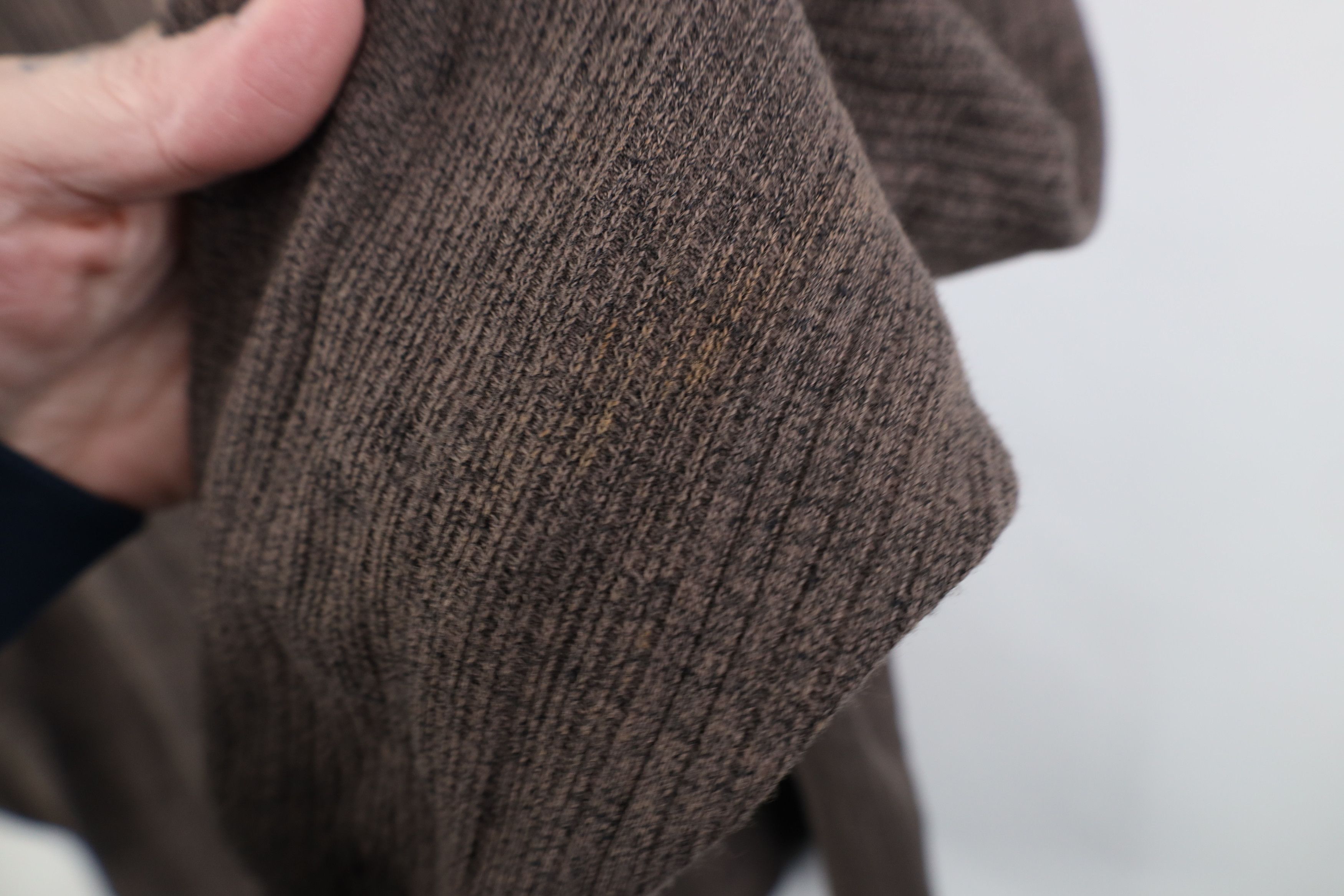 Vintage Vintage 90s Streetwear Ribbed Knit Long Sleeve Polo Brown Size US XL / EU 56 / 4 - 6 Thumbnail