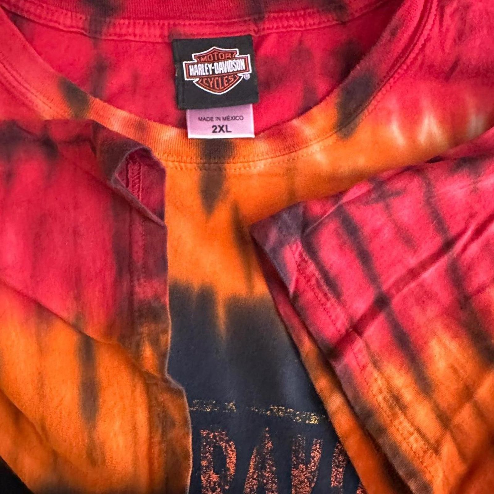 Harley Davidson × Vintage Vintage 2015 Harley Davidson Tie Dye Shirt Size US XXL / EU 58 / 5 - 7 Thumbnail
