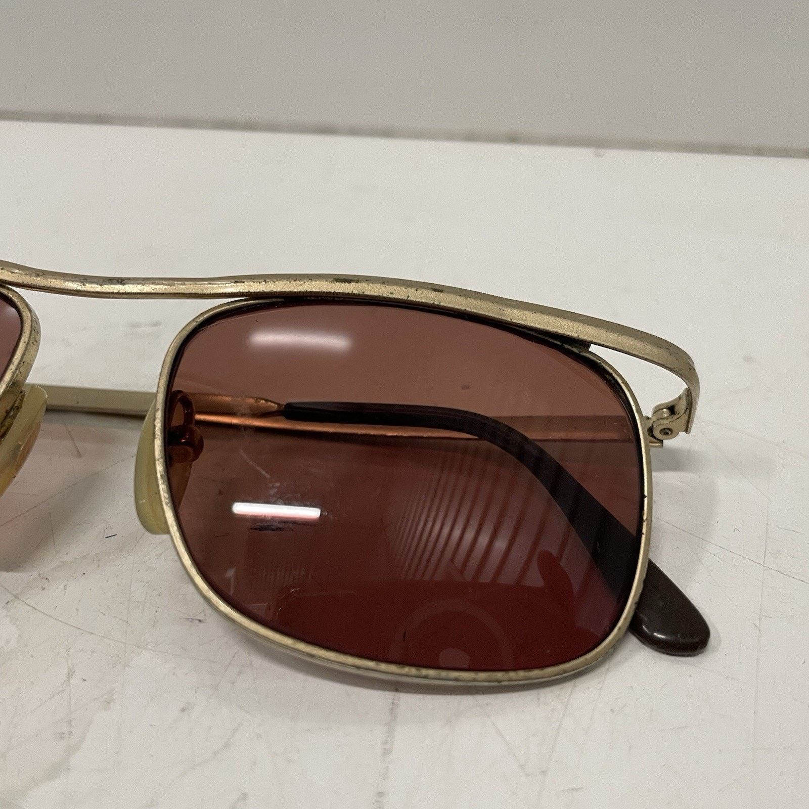 Death Row Records VTG 80’s Revo Malibu Sunglasses Gold Plate NASA Tech Japan Size ONE SIZE - 12 Thumbnail