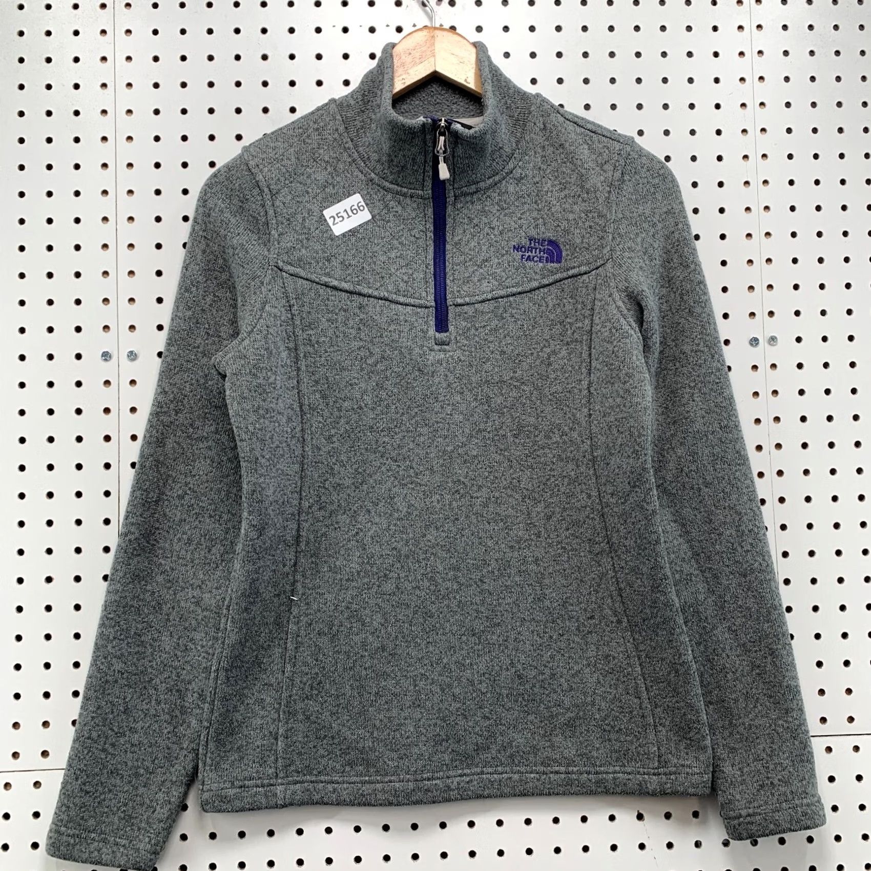 The North Face The North Face 1/4 Zip Pullover Sweater Purple Logo Womens Small Size S / US 4 / IT 40 - 2 Thumbnail