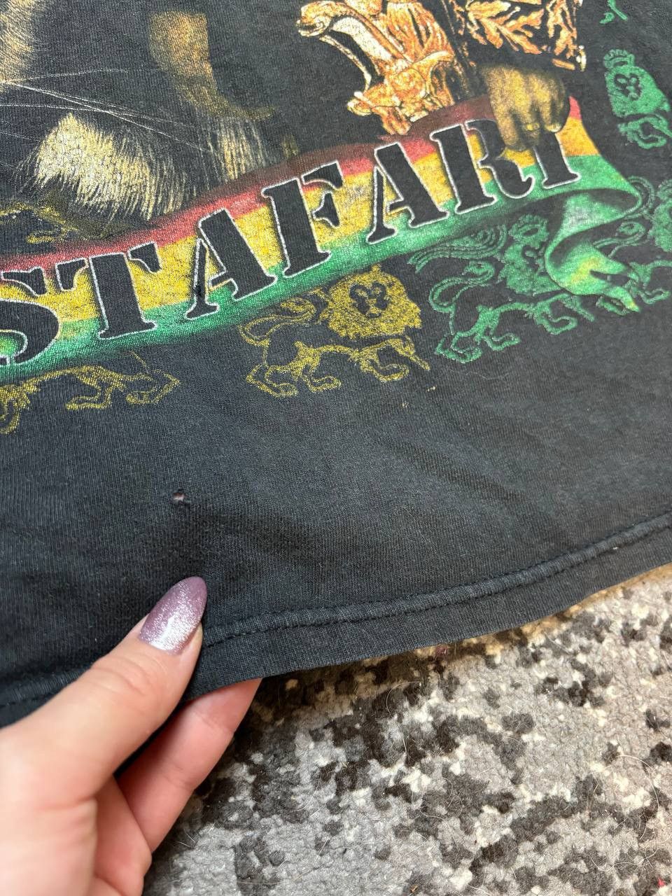 Band Tees × Bob Marley × Vintage Vintage Y2K Bob Marley Rastafari Selassie 1 King Band Tee Size US L / EU 52-54 / 3 - 5 Thumbnail