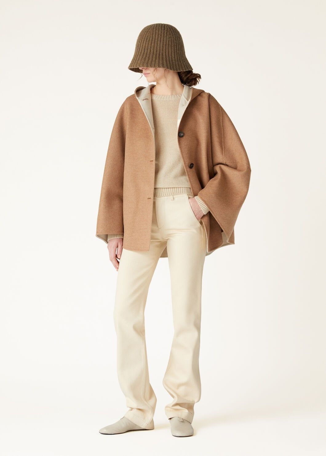 Loro Piana o1w1db10825 FAO5747 Cellio Crewneck Sweater in Beige Size M / US 6-8 / IT 42-44 - 2 Thumbnail