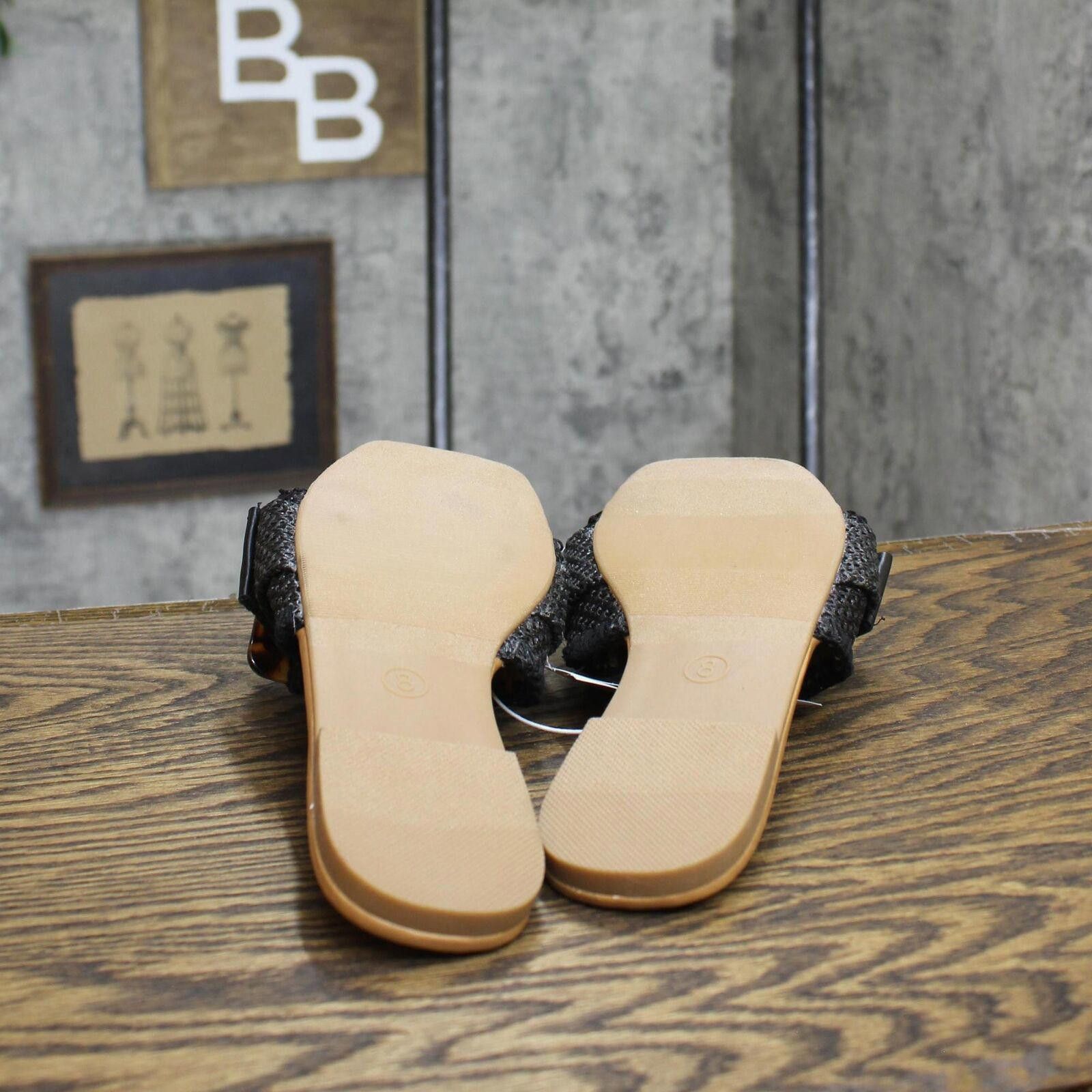 Designer Universal Thread Sandals with Memory Foam Insole Black 8M Size US 8 / IT 38 - 5 Thumbnail
