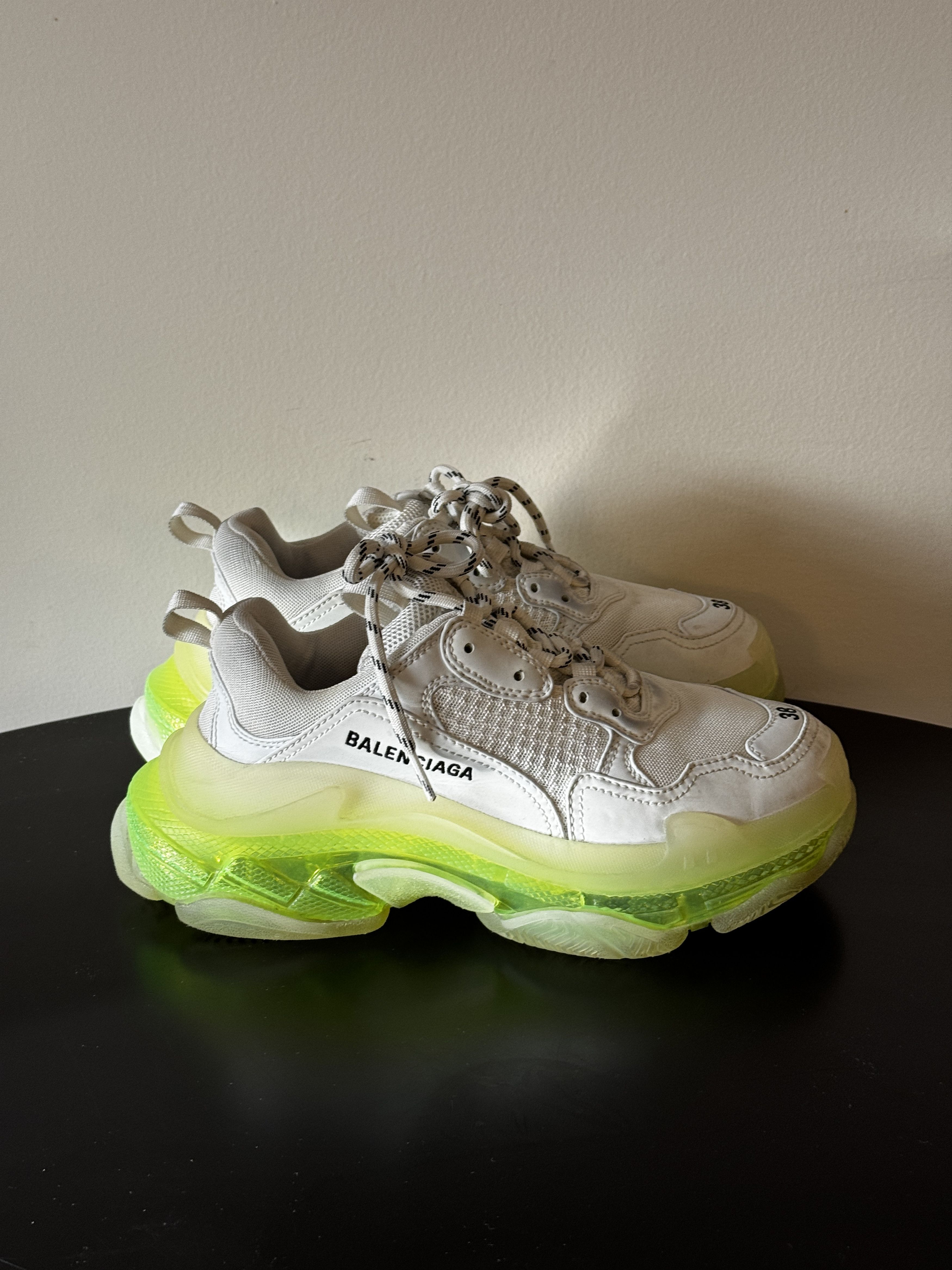 Balenciaga Balenciaga Triple S Clear Sole White / Fluo Yellow Size US 8 / IT 38 - 3 Thumbnail