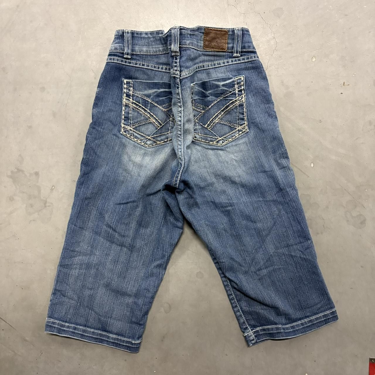 Vintage Crazy Vintage Y2K/2000s BKE Culture Baggy Dark Denim Shorts Jorts! Size US 32 / EU 48 - 3 Thumbnail