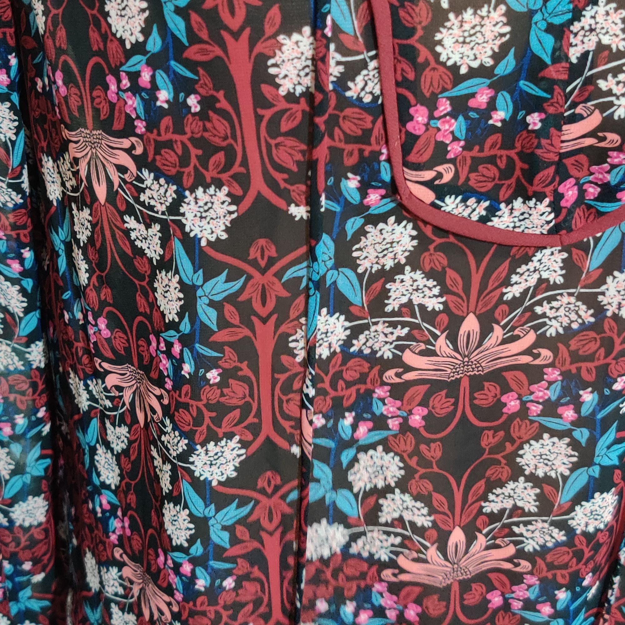 Forever 21 Forever 21 L Sheer Floral Boho Blouse Long Sleeve Tie Neck R Size L / US 10 / IT 46 - 9 Thumbnail