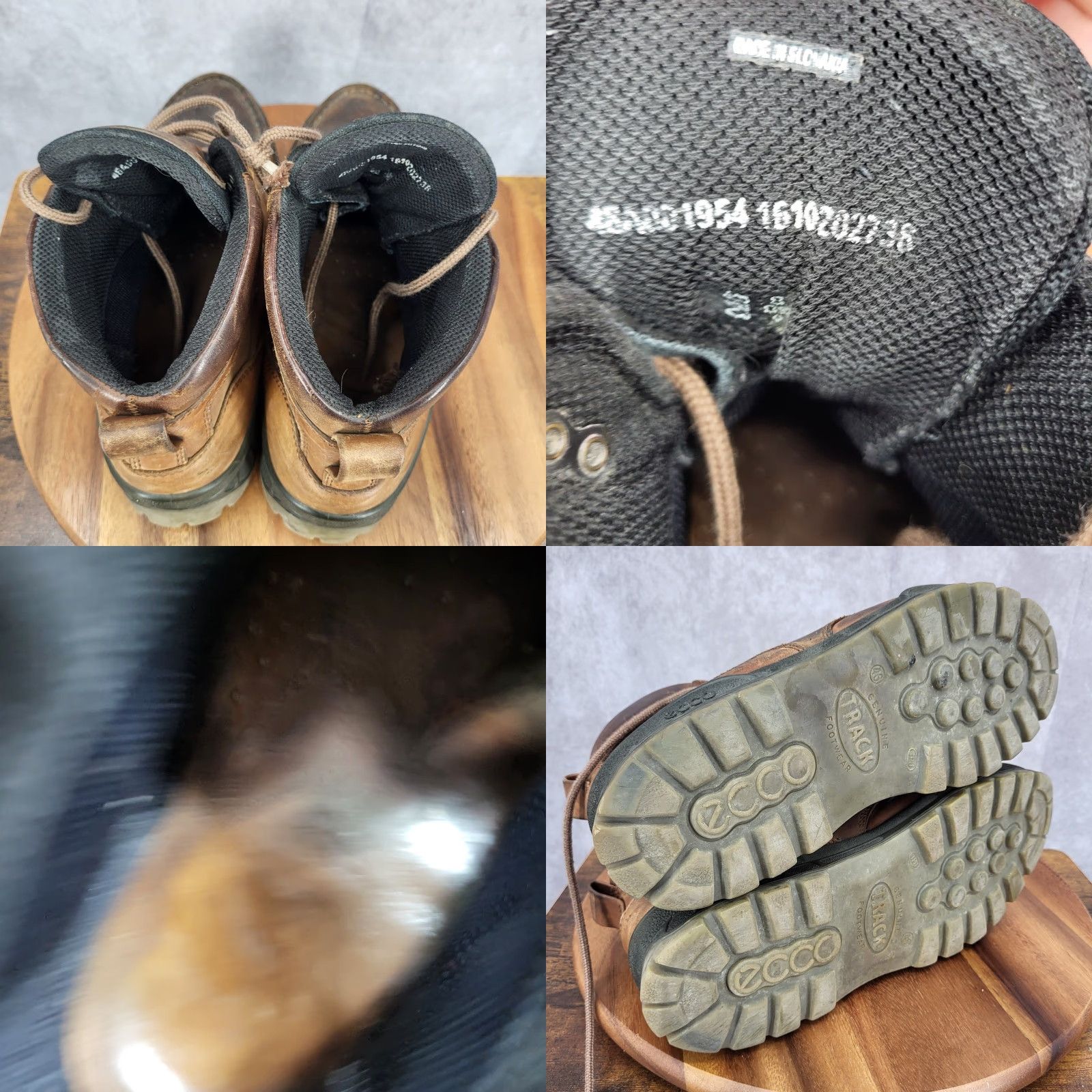 Ecco Ecco Track II Hiking Boots Mens 46 EU 12 / 12.5 Brown Leather Waterproof Boot Size US 12 / EU 45 - 8 Thumbnail