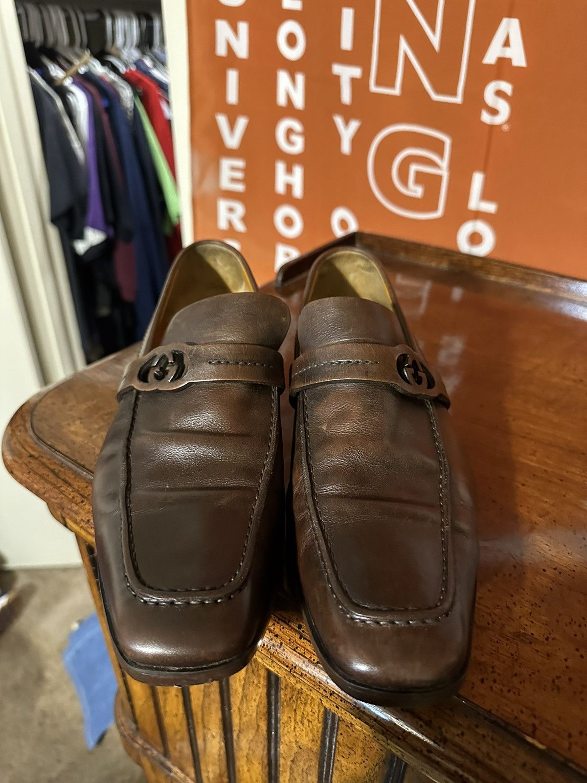 Gucci × Vintage Vintage Gucci “GG brown” loafers 00s size 8.5 Size US 8.5 / EU 41-42 - 3 Thumbnail