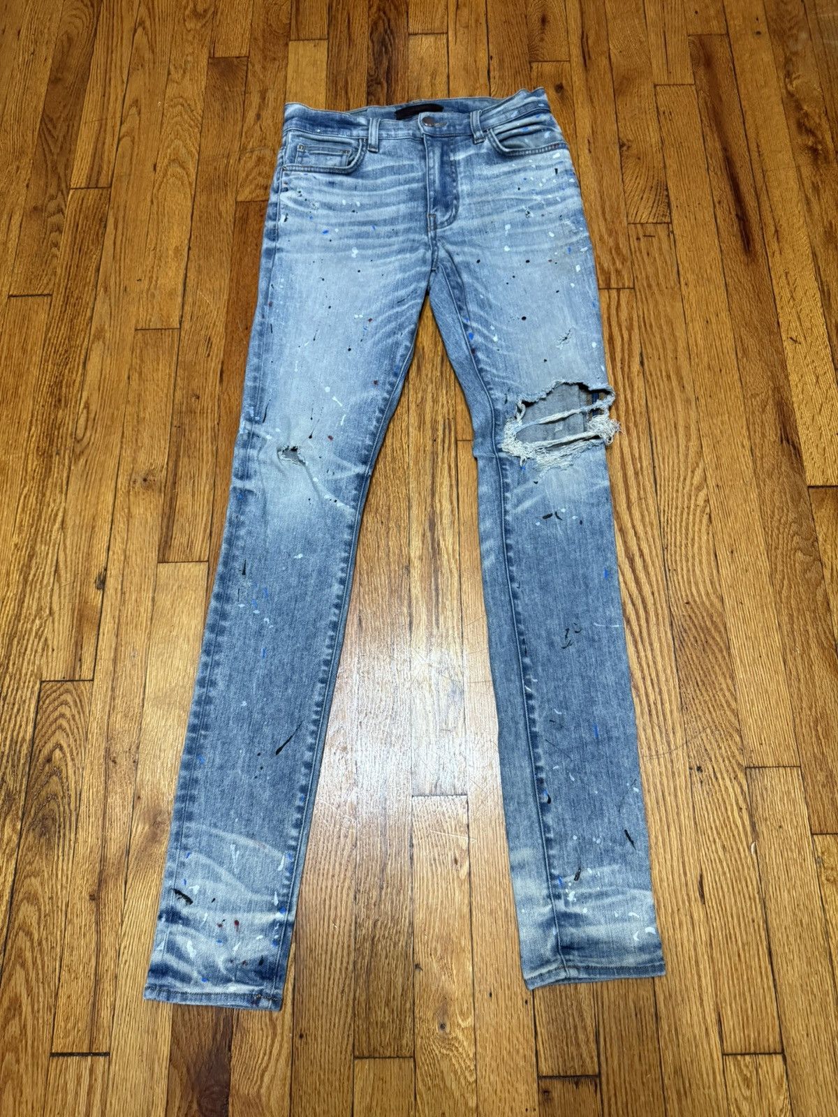 Amiri Amiri Paint Splatter Skinny Jeans Size 30 Size US 30 / EU 46 - 1 Thumbnail