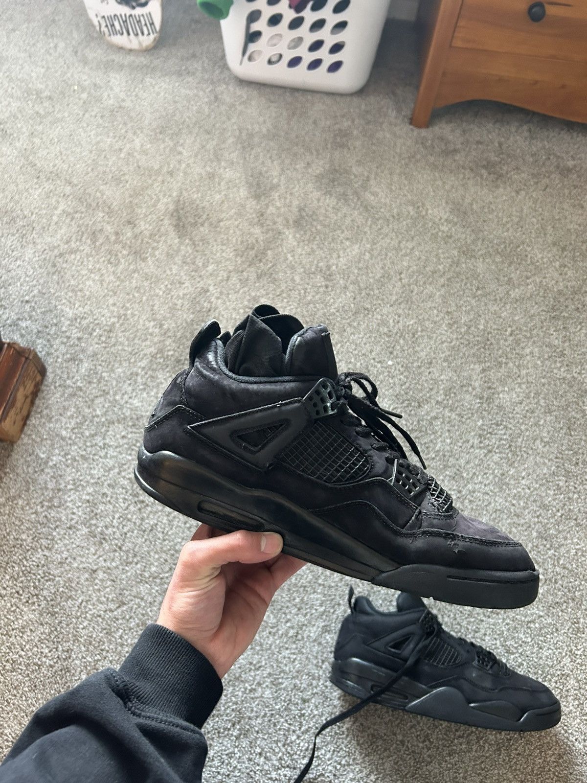 Nike Black cat Jordan 4s OG Size US 9.5 / EU 42-43 - 4 Thumbnail