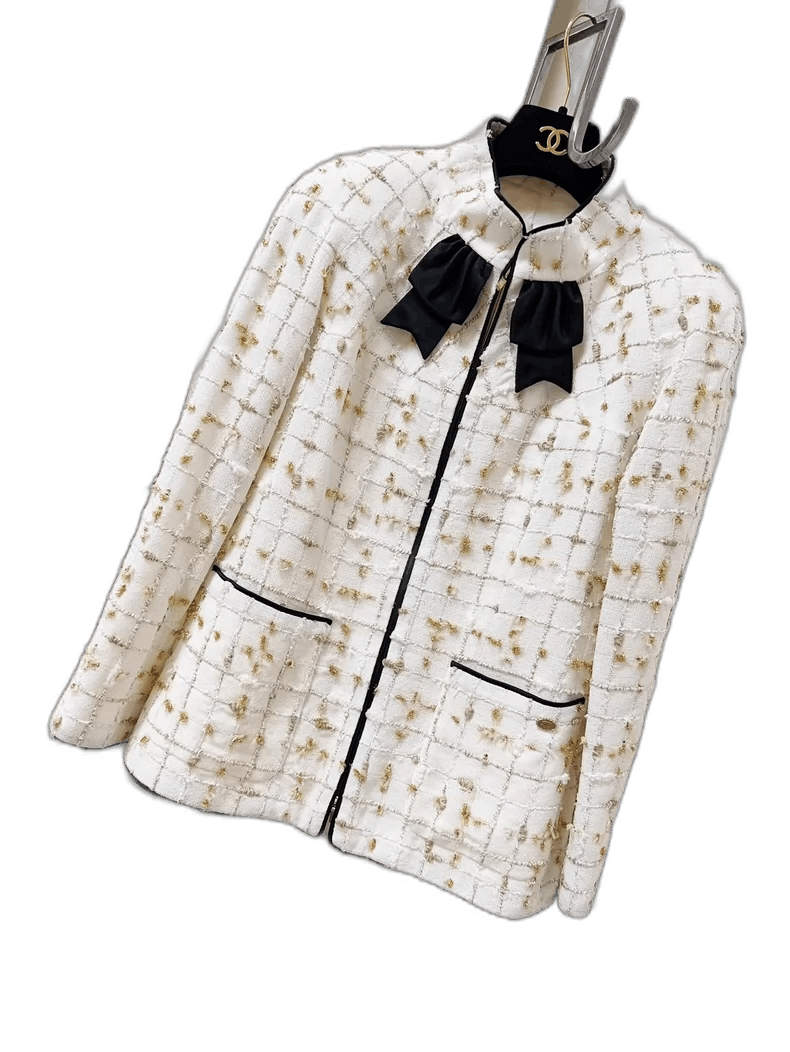 Chanel Chanel Beach Collection White Tweed Jacket Size XS / US 0-2 / IT 36-38 - 1 Thumbnail