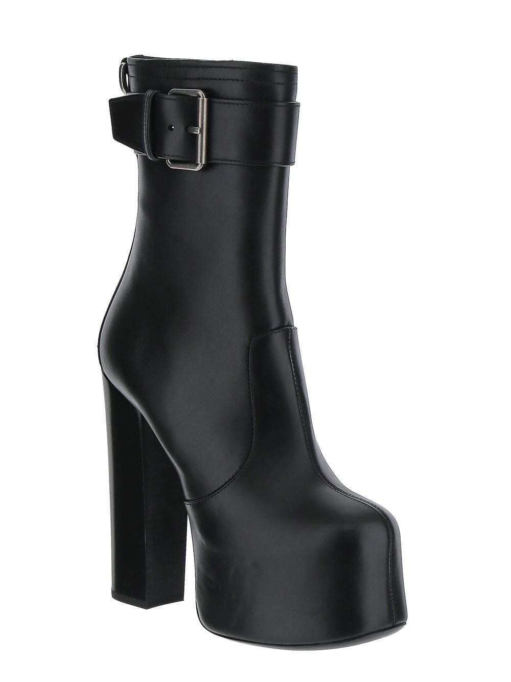Saint Laurent Paris o1bcso1str0125 Cherry Buckle Platform Booties in Black Size US 9.5 / IT 39.5 - 4 Thumbnail