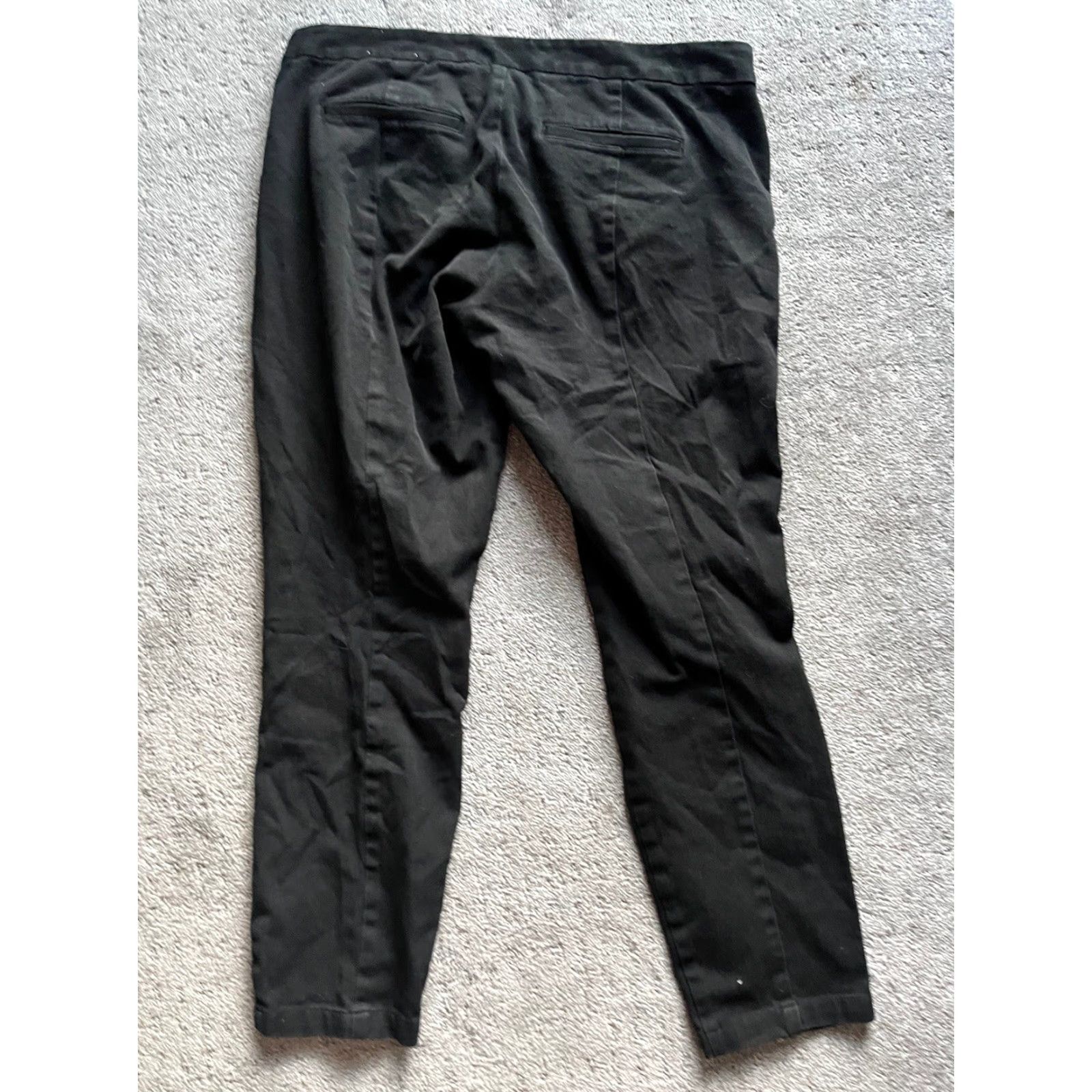 Gap VINTAGE Gap Ultra Skinny Black Stretch Crop Pants Womens 10 Black Cropped Slim Skinny 10R Seasonal? Size 32" / US 10 / IT 46 - 4 Thumbnail