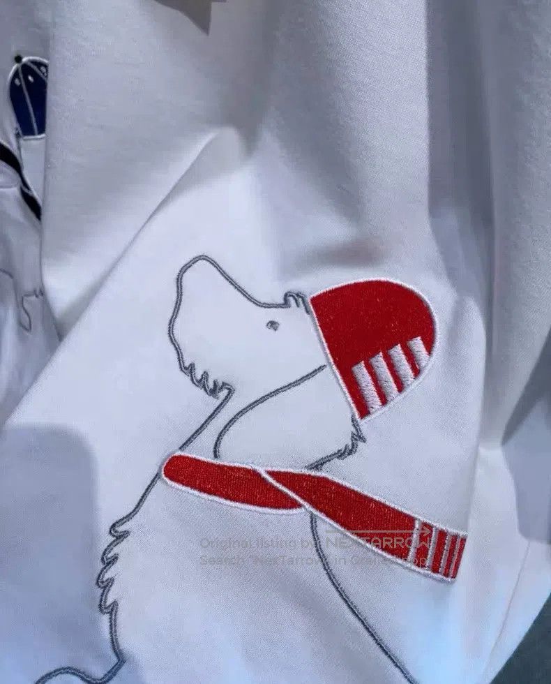 Thom Browne Thom Browne Female puppy embroidered short sleeve T-shirt Size S / US 4 / IT 40 - 8 Thumbnail