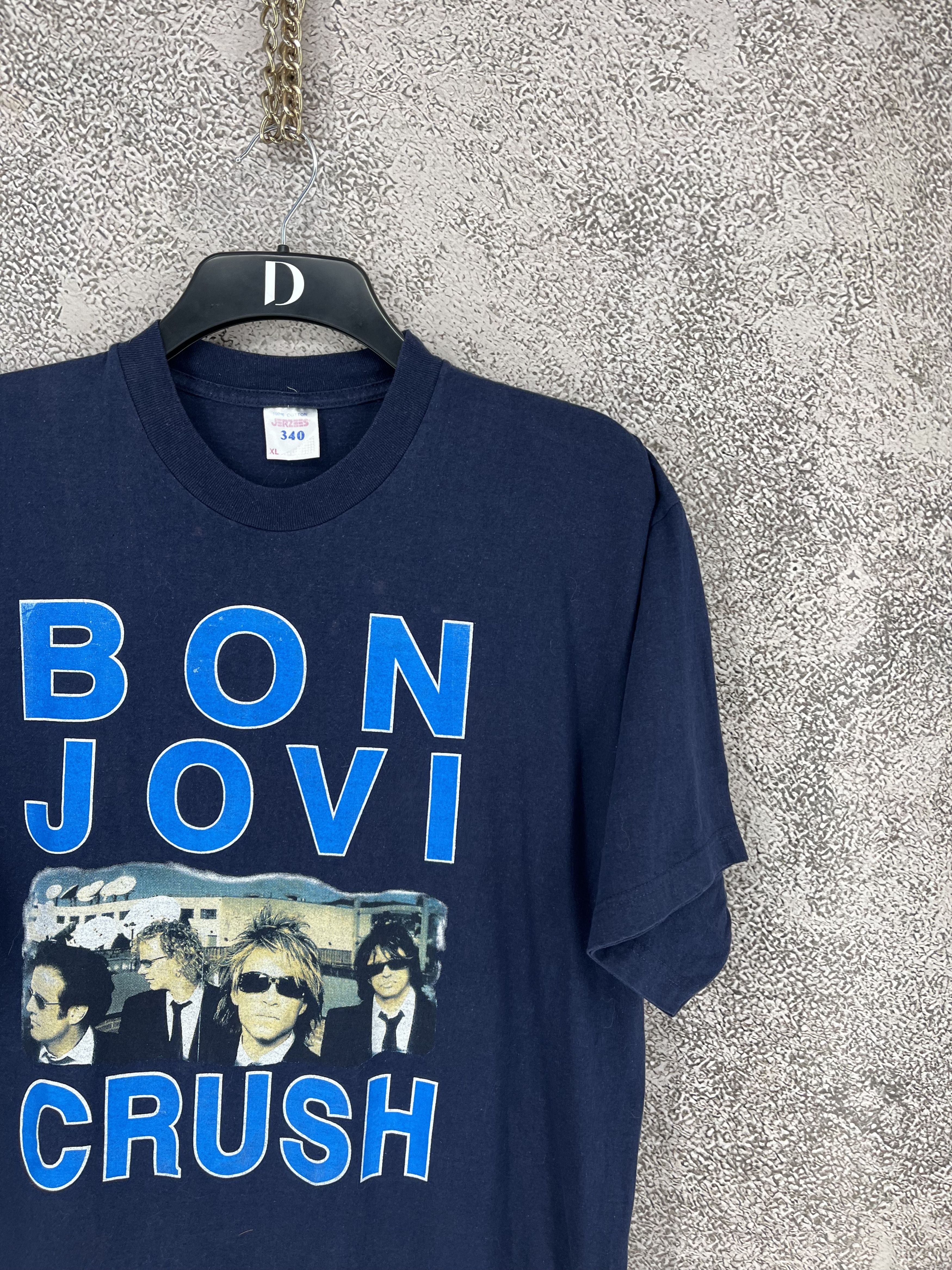 Vintage OFFER💥VINTAGE Y2K BON JOVI "CRUSH TOUR 2000" T SHIRT Size US XL / EU 56 / 4 - 5 Thumbnail