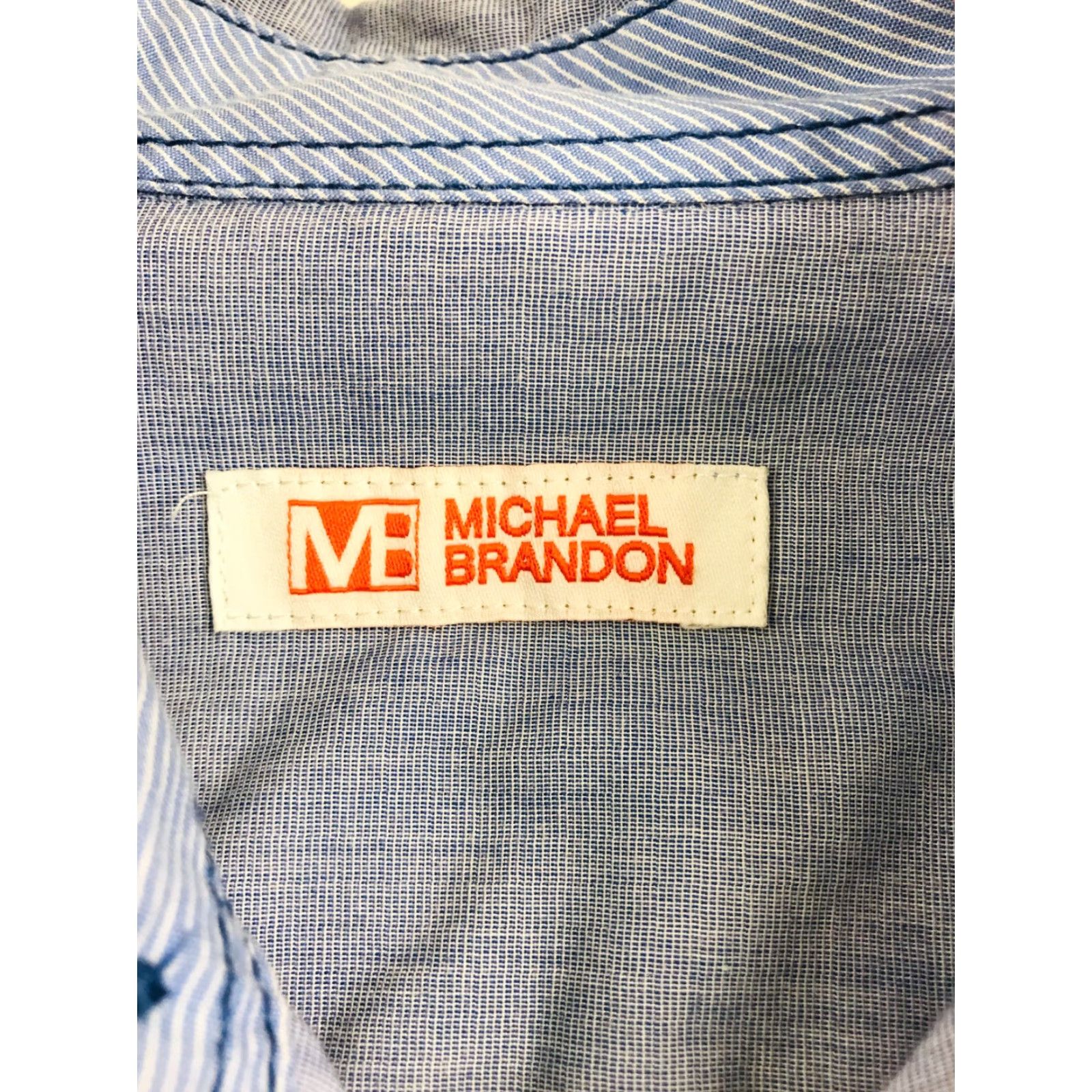 Vintage Michael Brandon Shirt Men Size Small Solid Blue Button Up Collared Casual Size US S / EU 44-46 / 1 - 3 Thumbnail
