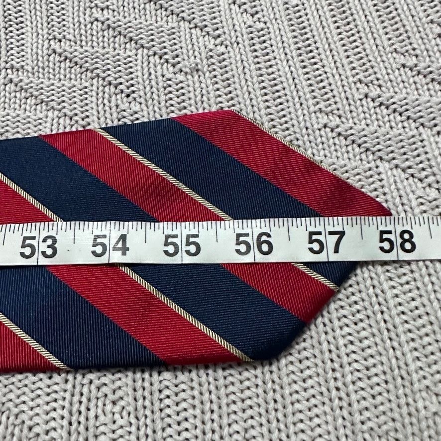 Fendi Fendi red and navy striped Italian silk tie Size ONE SIZE - 5 Thumbnail