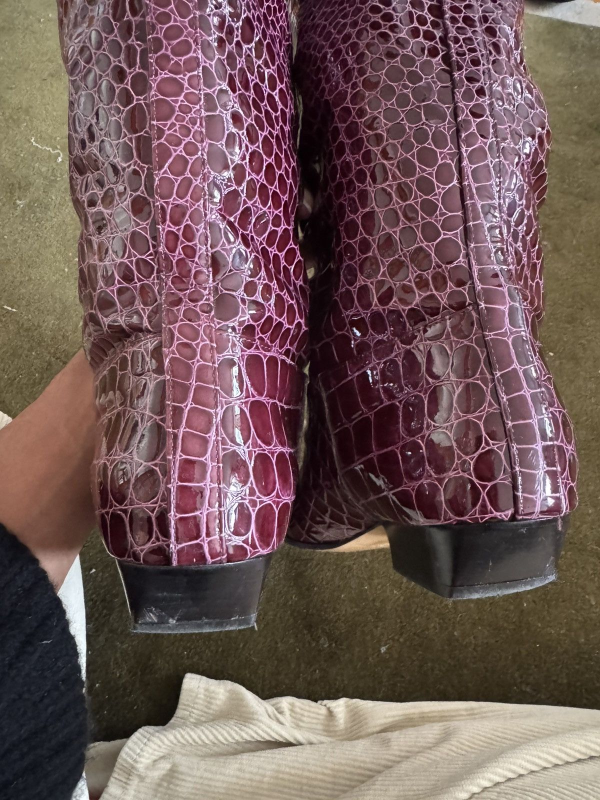 KHAITE Khaite Croc Embossed Tall Boots Size US 11 / IT 41 - 8 Thumbnail