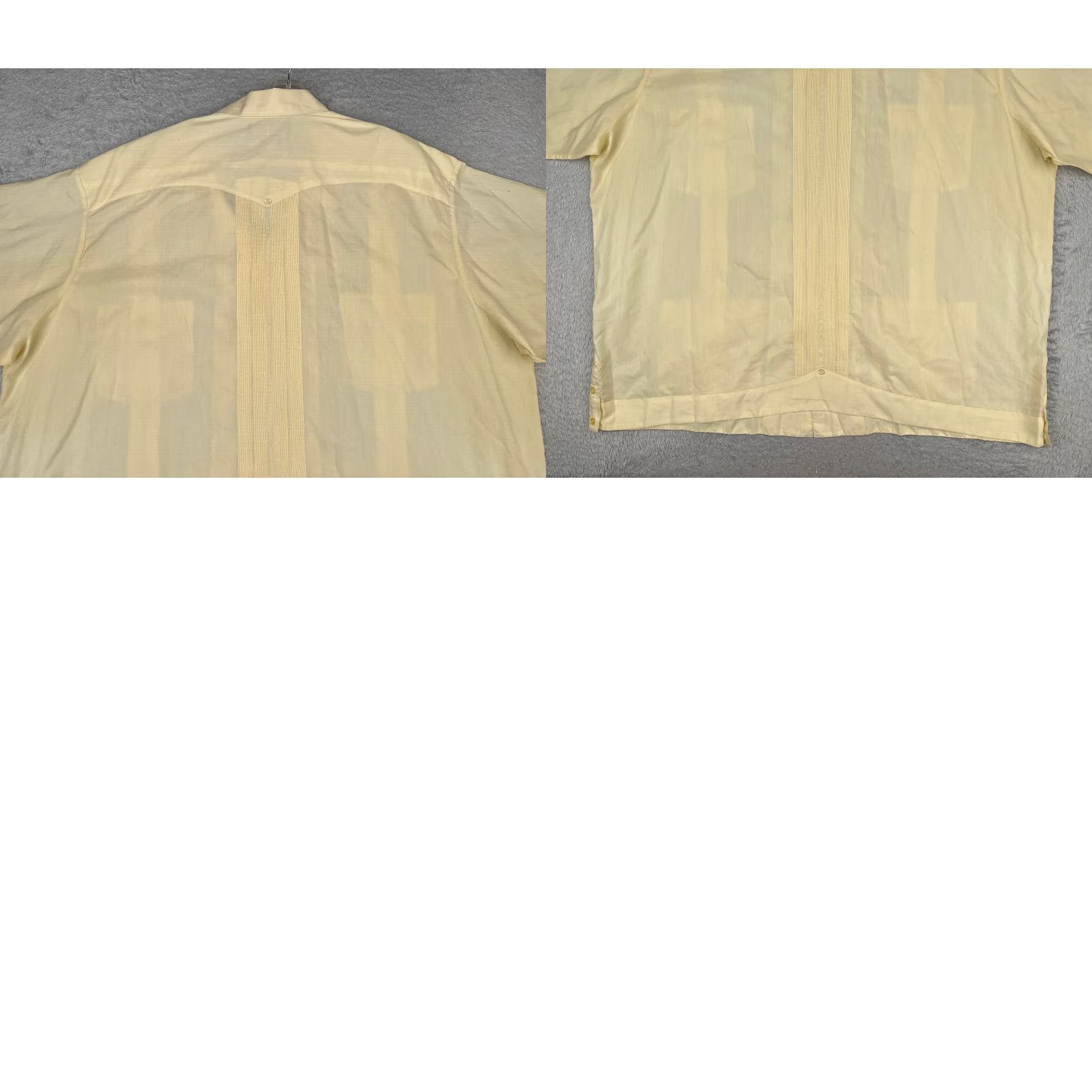 Vintage Guayaberas Yucatecas Shirt Adult 4XL XXXXL Yellow Polyester Blend 4 Pocket Size US XXL / EU 58 / 5 - 9 Thumbnail