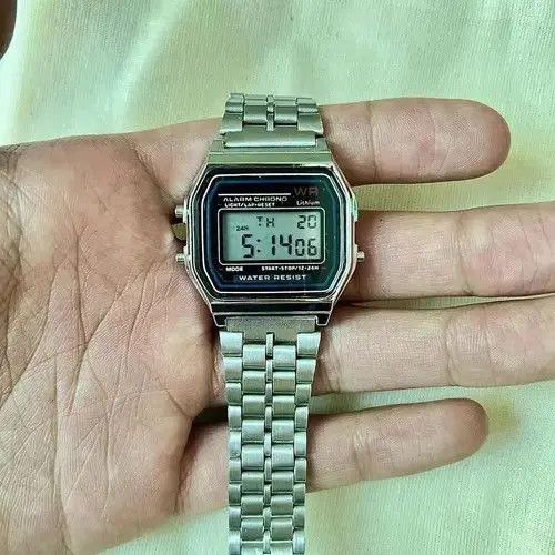 Jewelry y2k 2000s vintage style stainless steel silver digital watch Size ONE SIZE - 6 Thumbnail