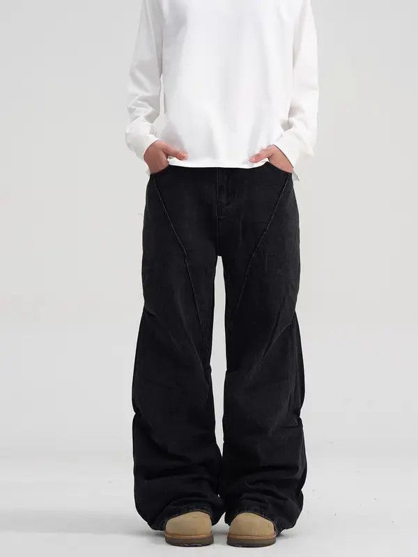 VIBE High street deconstructed design micro flare jeans Size US 34 / EU 50 - 7 Thumbnail