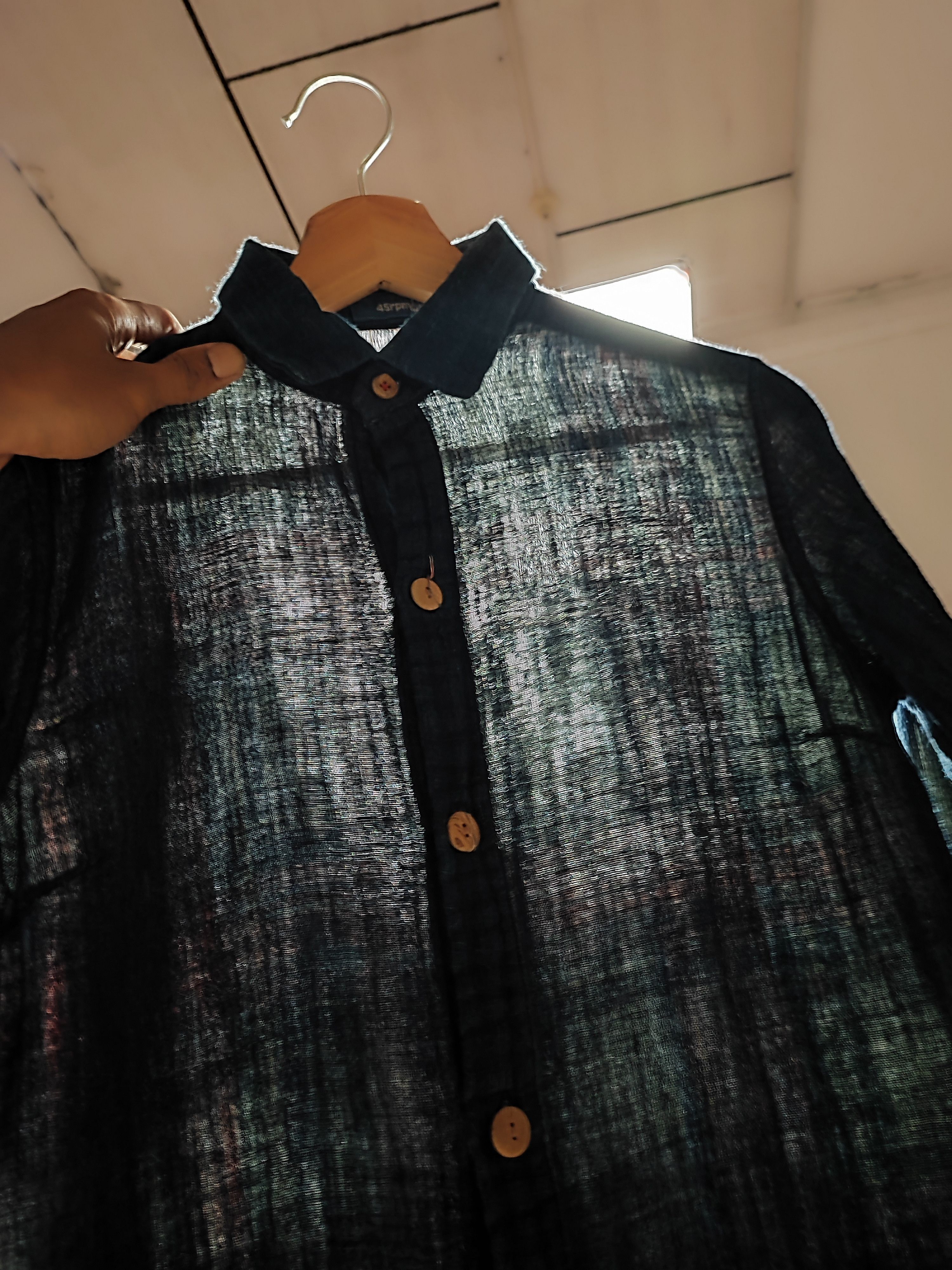 45rpm Vintage 45rpm Indigo Dyed Plaid shirt Size US S / EU 44-46 / 1 - 9 Thumbnail