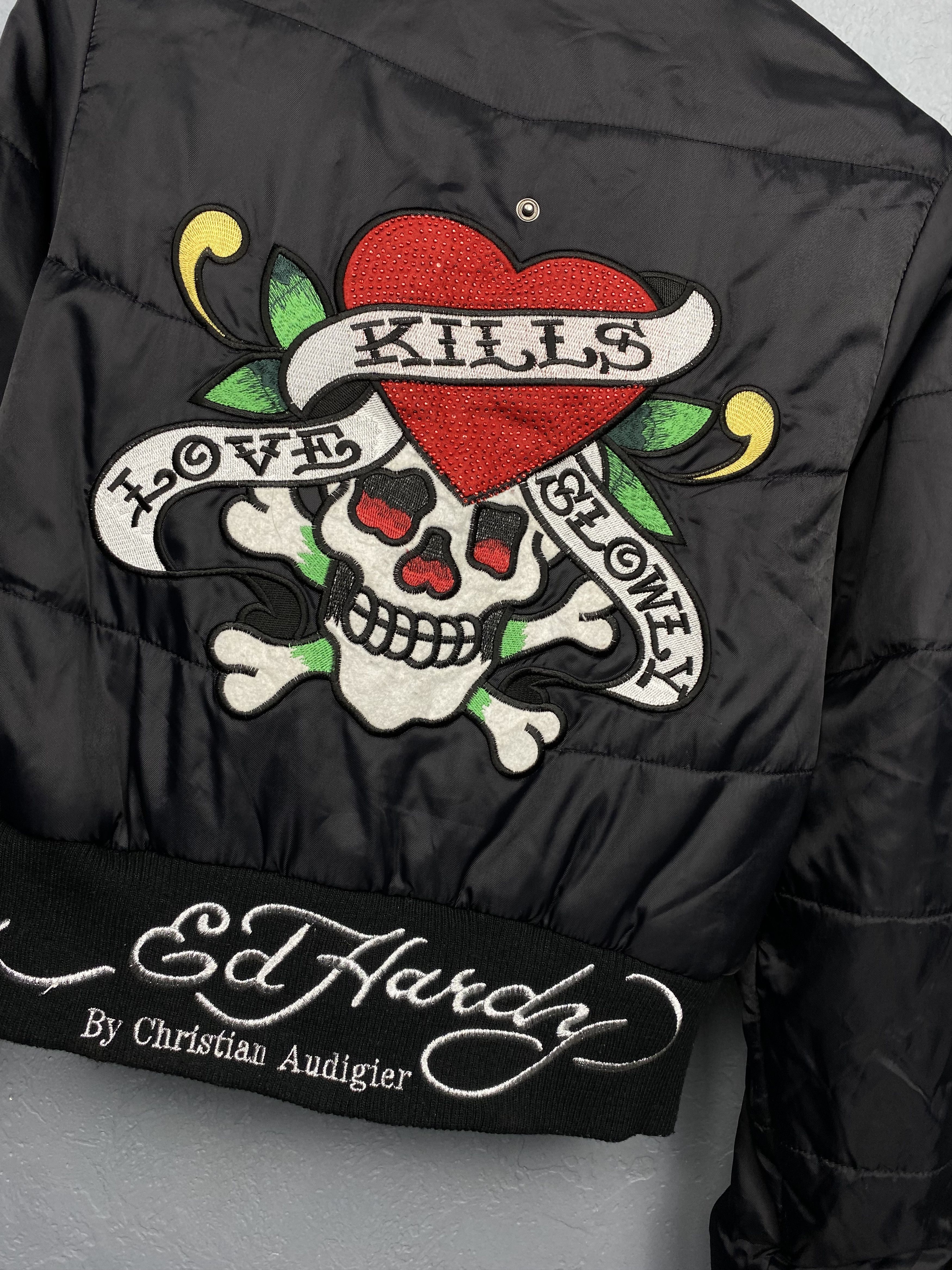 Christian Audigier × Ed Hardy Ed Hardy by Christian Audigier Vintage Womens Nylon Jacket Size S / US 4 / IT 40 - 2 Thumbnail