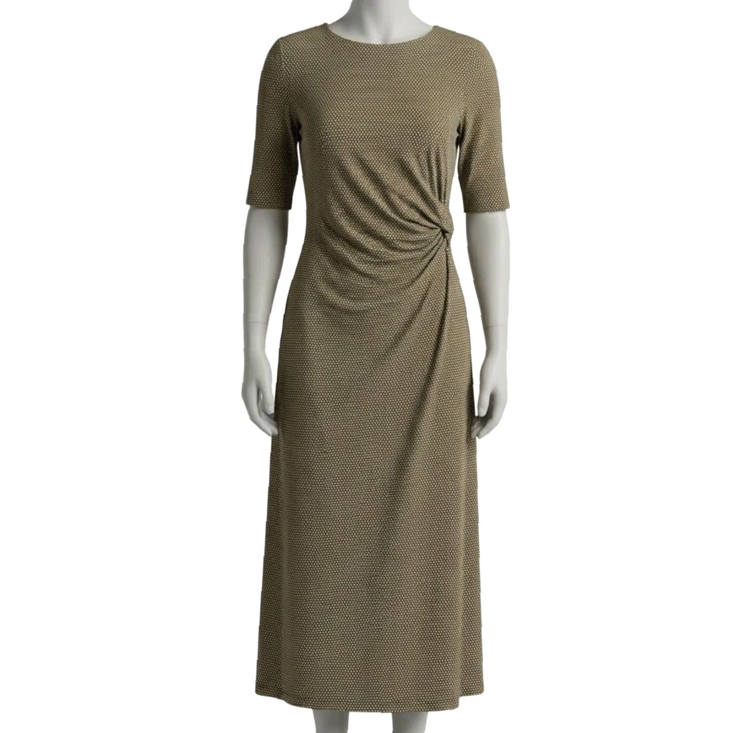 Banana Republic Banana Republic Midi Dress Women XS Green Pink White 3/4 Sleeve Round Neck Geometric Pattern Vintage? No Size XS / US 0-2 / IT 36-38 - 2 Thumbnail