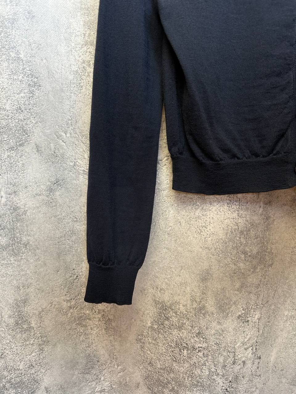 Tory Burch RRP $500 Tory Burch Merino Wool Cardigan Navy Blue Sweater Size L / US 10 / IT 46 - 7 Thumbnail