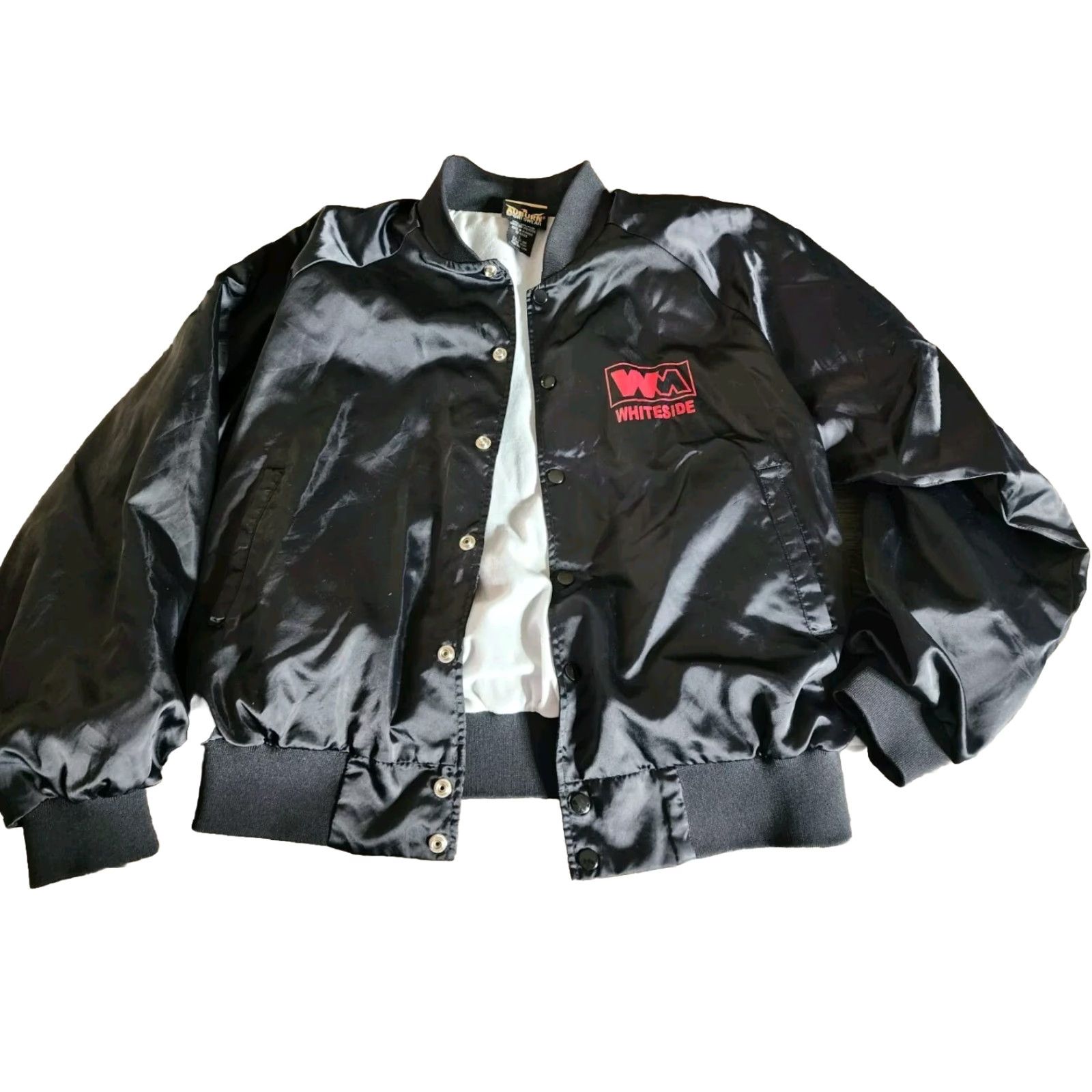 Vintage VINTAGE Auburn sportswear Jacket Mens L Nylon Snap Bomber USA 90s Black Size US L / EU 52-54 / 3 - 2 Thumbnail