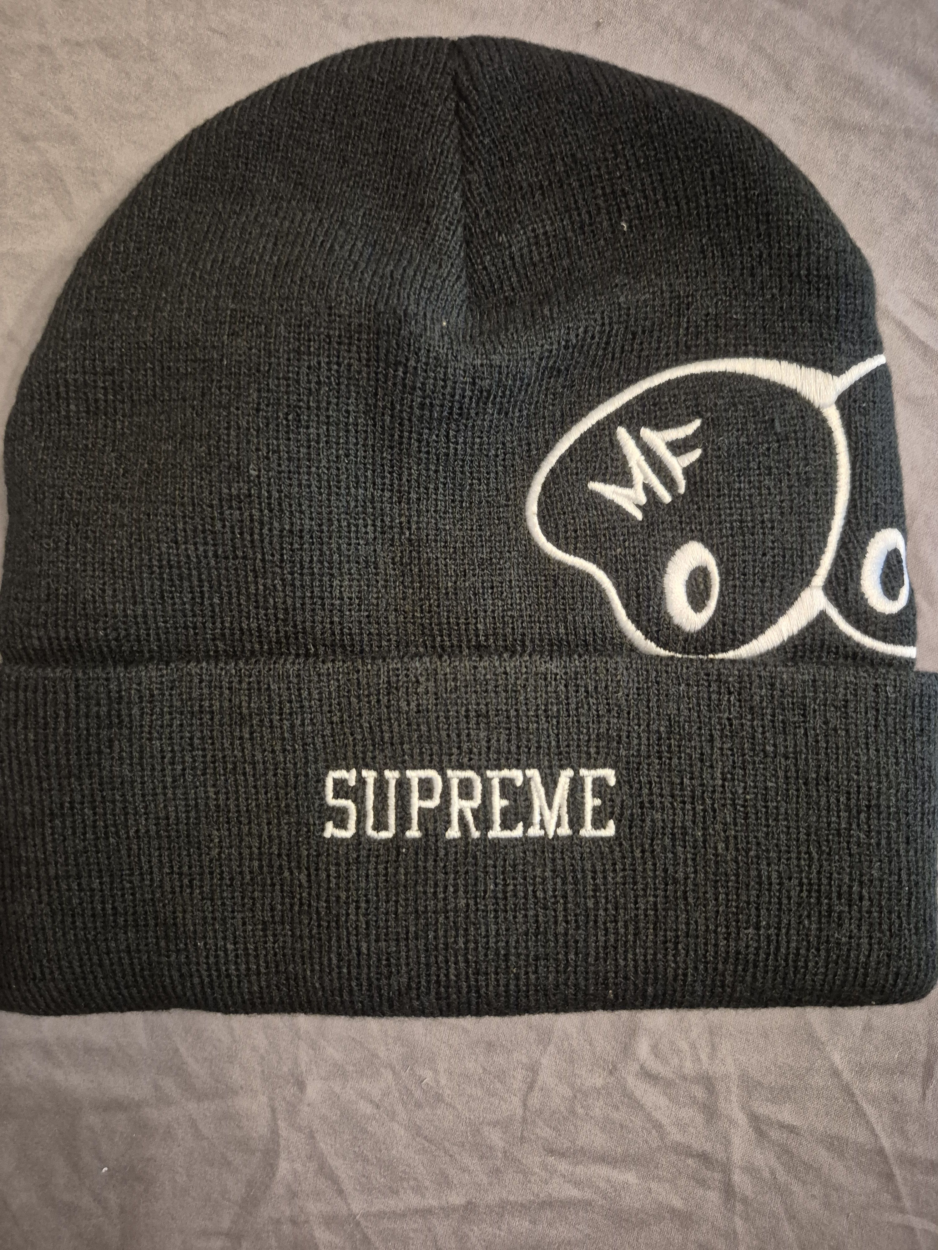 Supreme Supreme MF Doom Black Beanie Size ONE SIZE - 1 Thumbnail