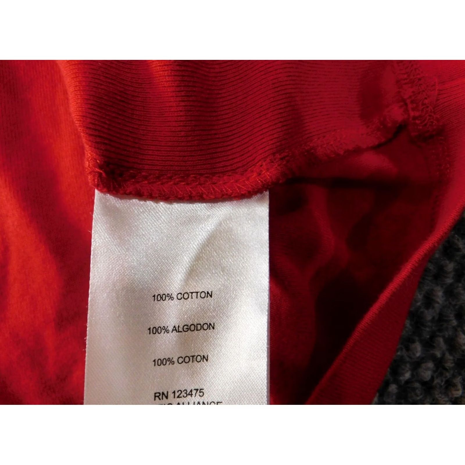 Jones New York Jones New York Womens Sweater XL Red V-Neck Pullover Raglan Sleeve Open-Knit 100% Cotton Logo Modern Regular Women Small Details: Floral Accent Size XL / US 12-14 / IT 48-50 - 7 Thumbnail