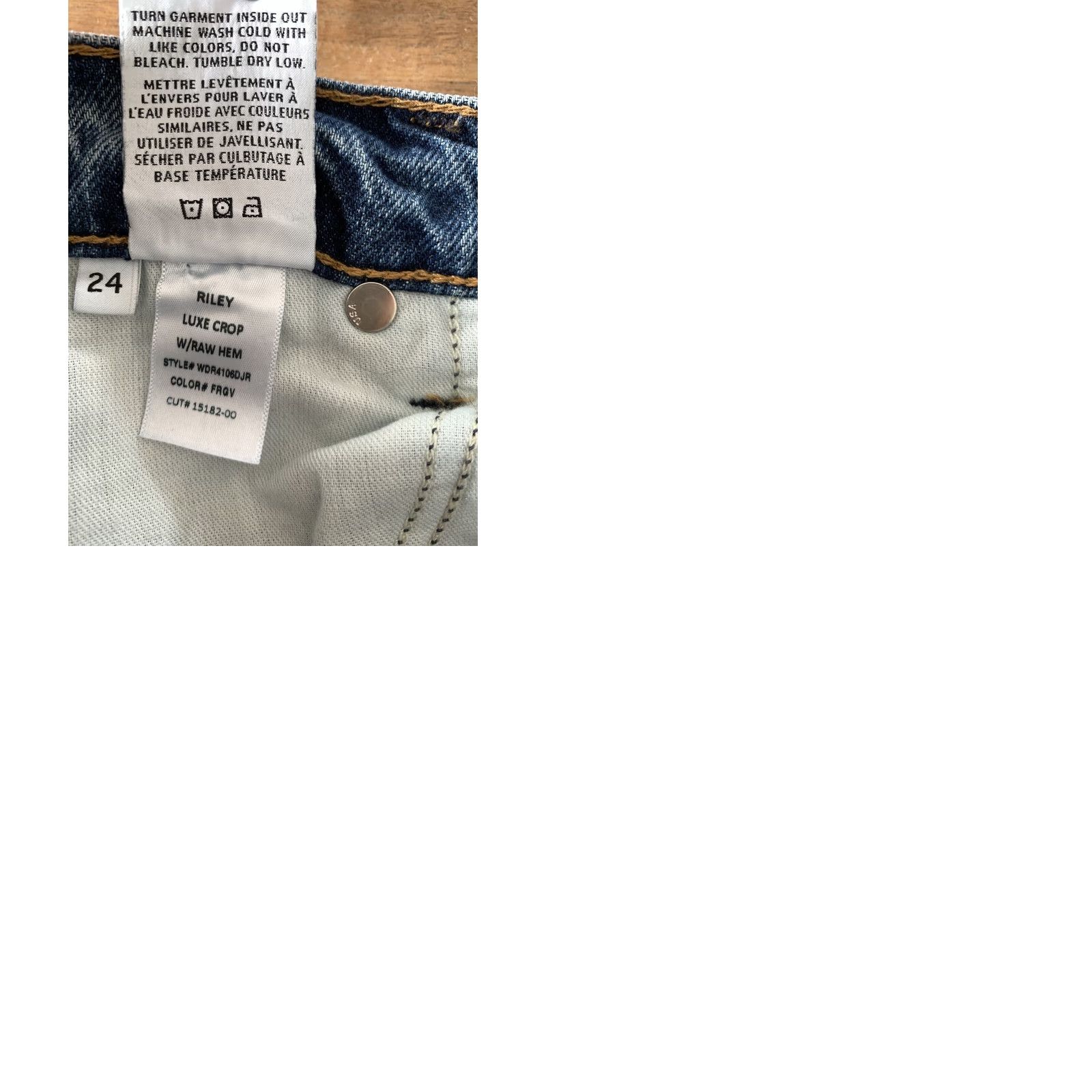 Hudson Hudson Jeans Straight Women 24 Denim Blue Mid Rise Relaxed Straight 5-Pocket Button Fly Crop Size 42" / US 20 - 9 Thumbnail