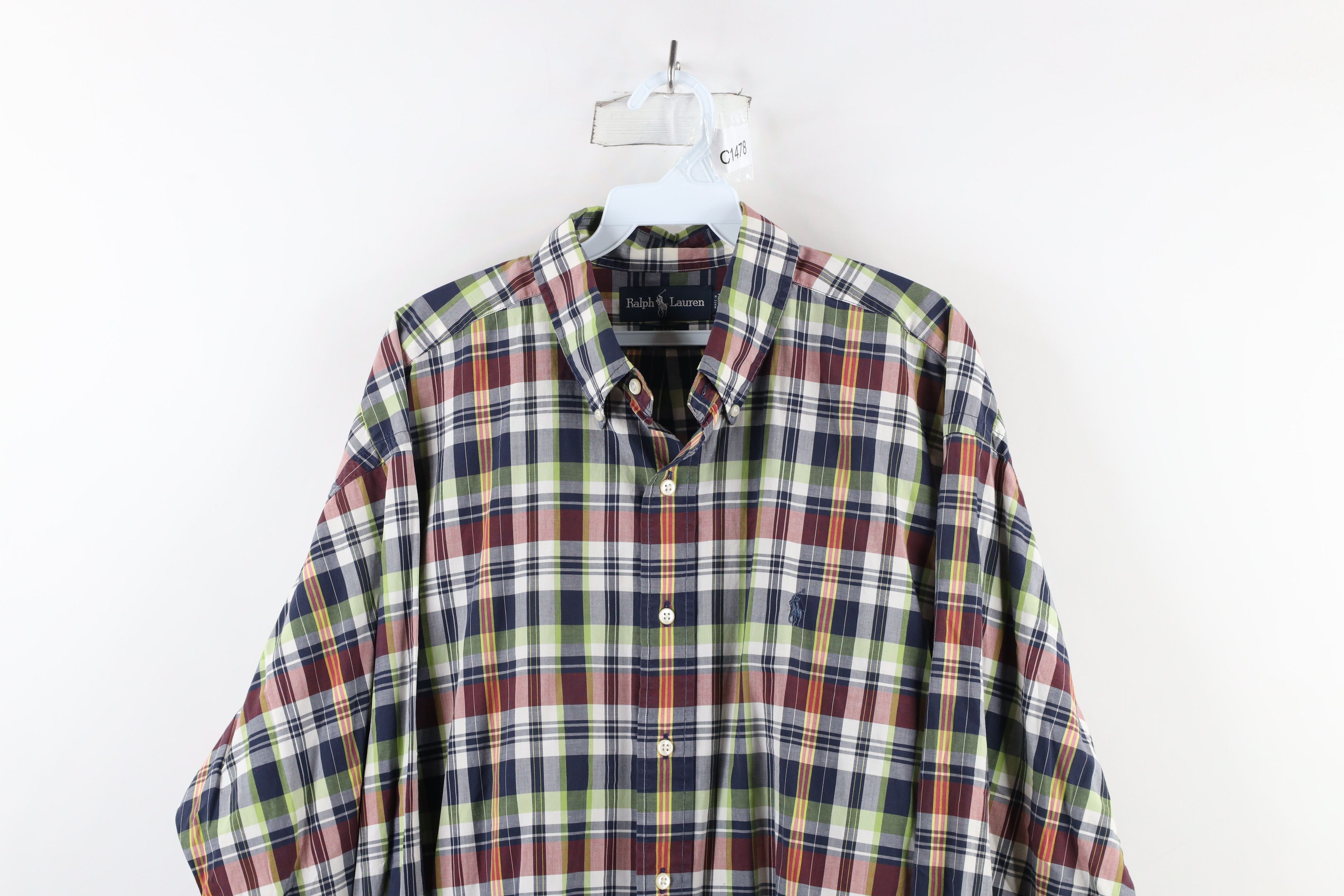 Ralph Lauren × Vintage Vintage 90s Ralph Lauren Plaid Collared Button Down Shirt Size US XL / EU 56 / 4 - 2 Thumbnail