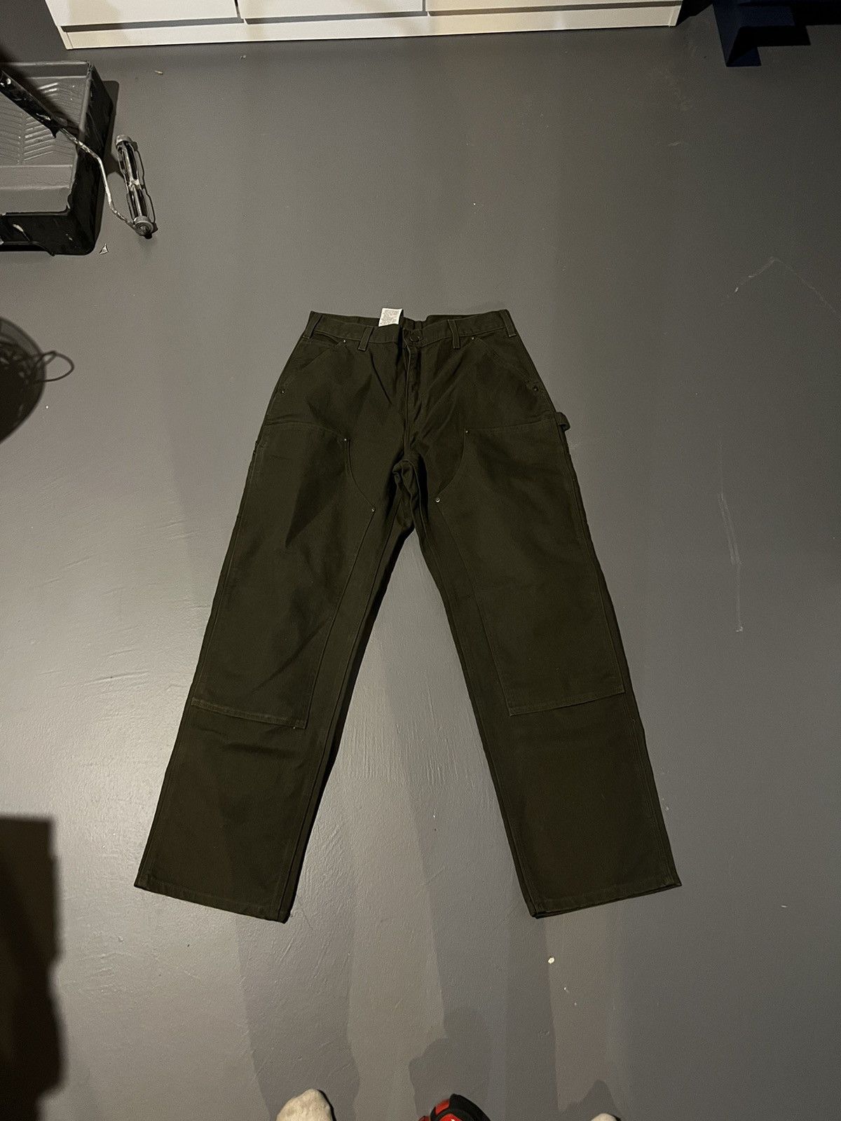 image of Carhartt Double Knee Pants Size 32X32 Green, Men's