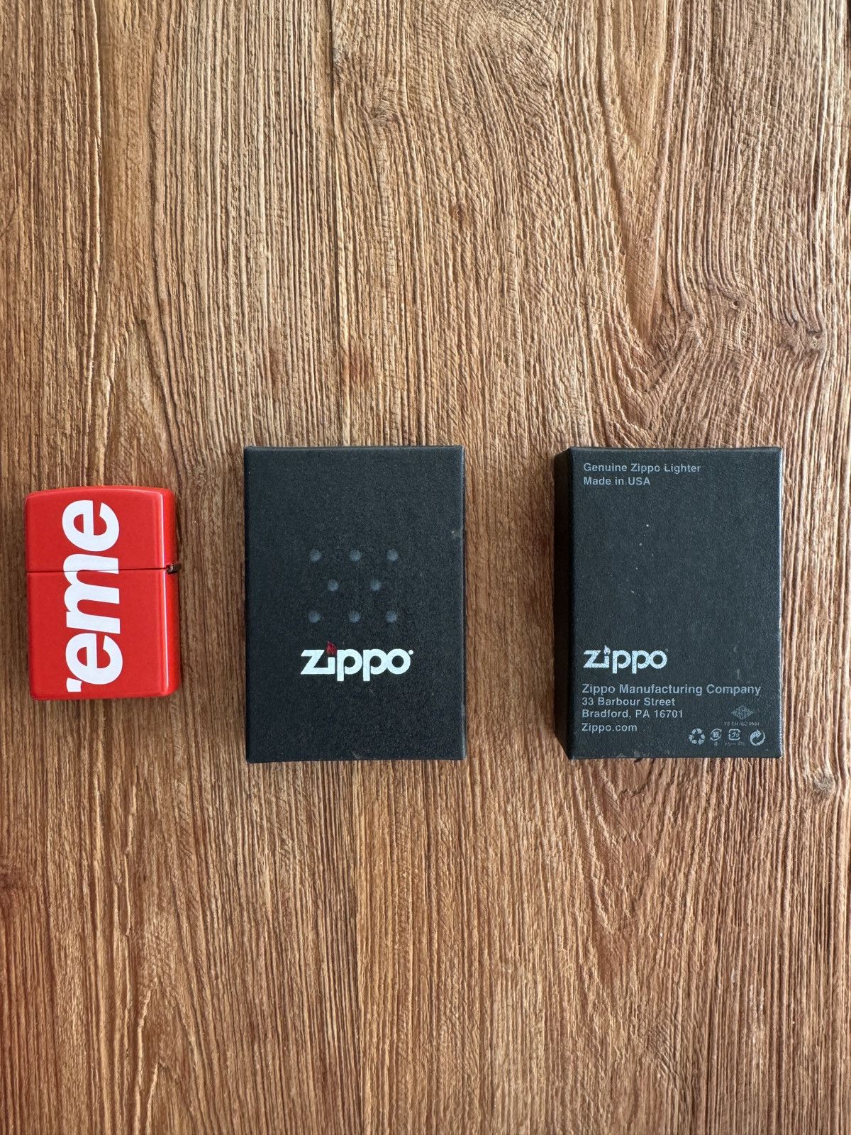 Supreme Supreme Logo Zippo Red lighter Brand New Box Size ONE SIZE - 4 Thumbnail