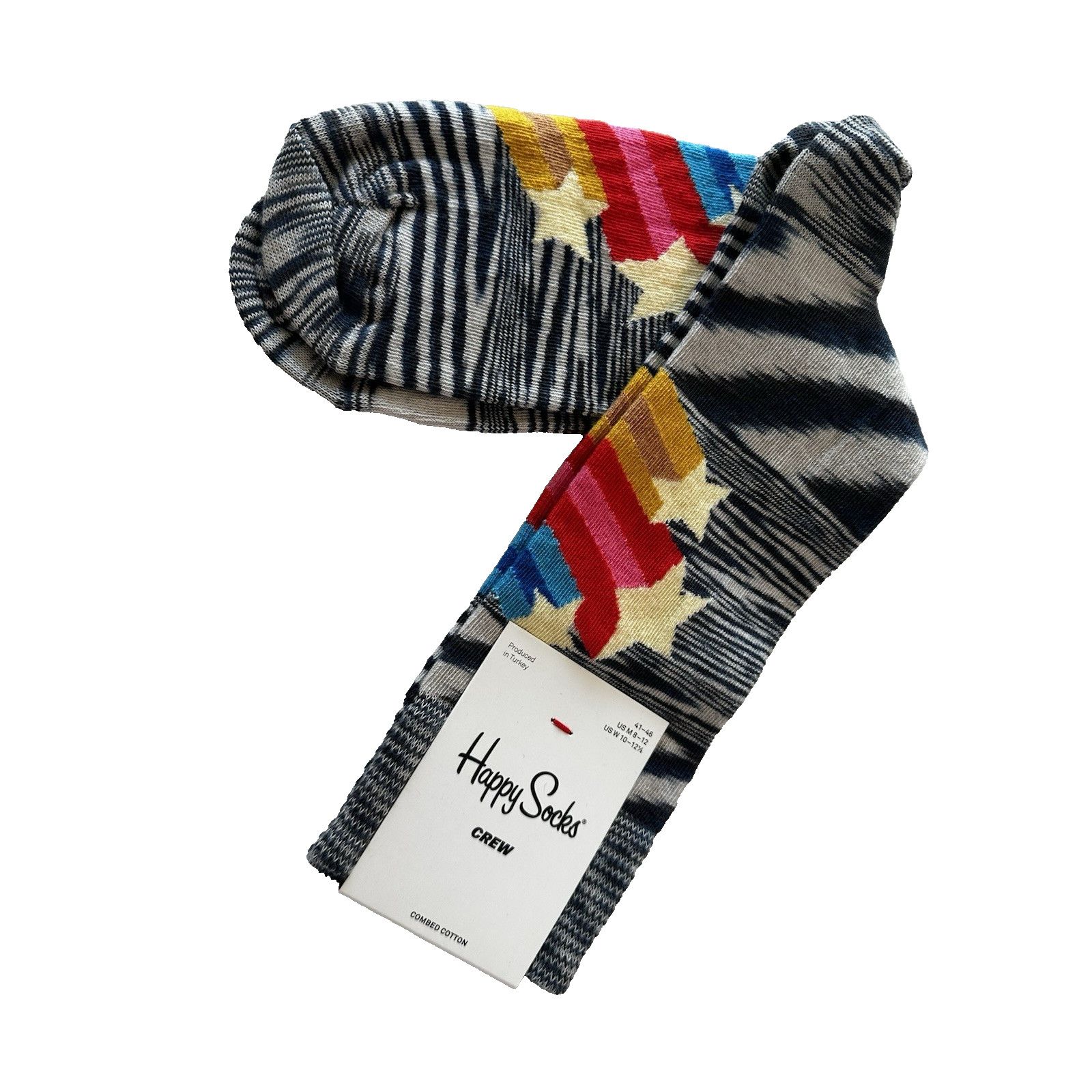Happy Socks Happy Socks Crew Shooting Stars Sock Sz M 8-12-W 10-12.5 NWT Size ONE SIZE - 1 Thumbnail
