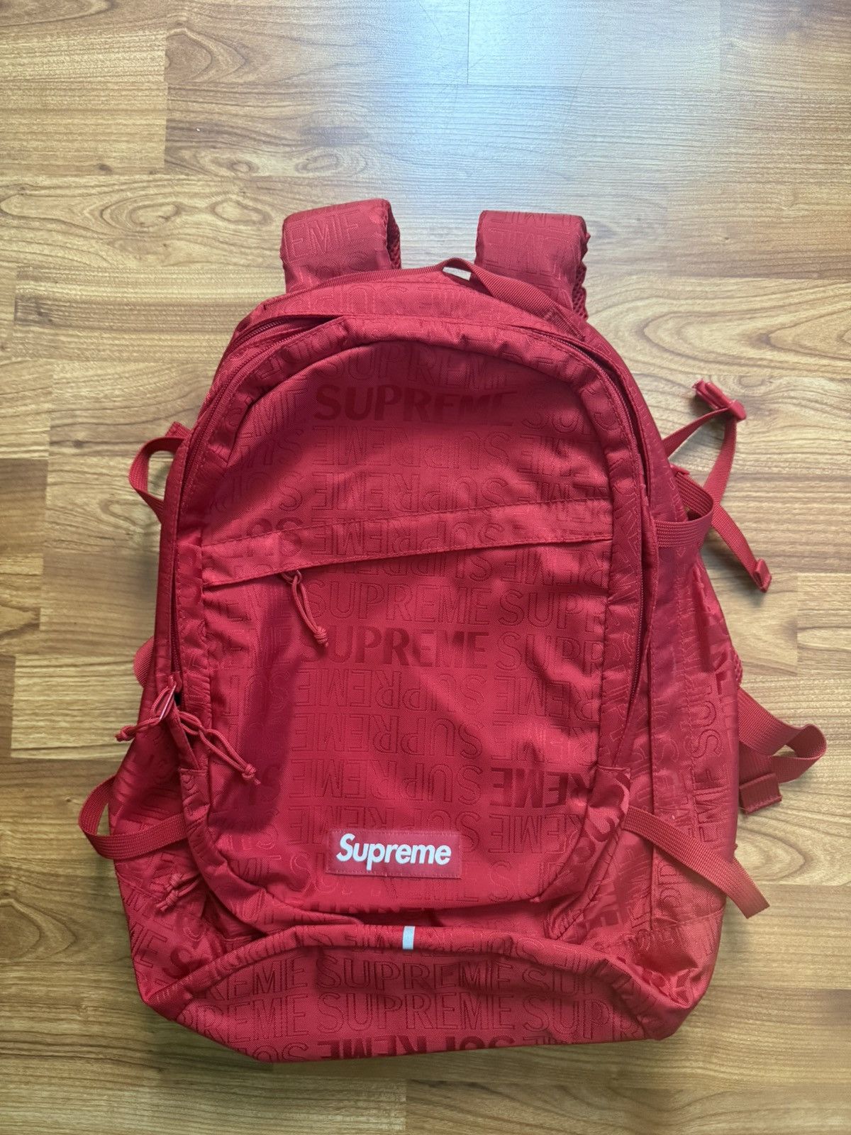 Supreme Supreme Logo Red Backpack SS19 | Grailed