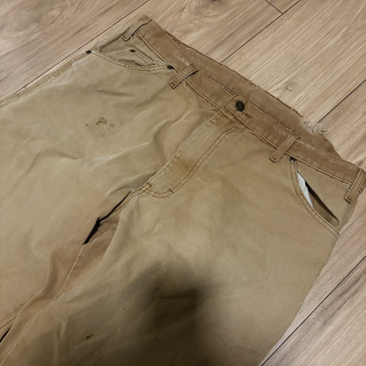 Carhartt Wip Carhartt Men's Canvas Work Khaki Pants Size US 36 / EU 52 - 4 Thumbnail