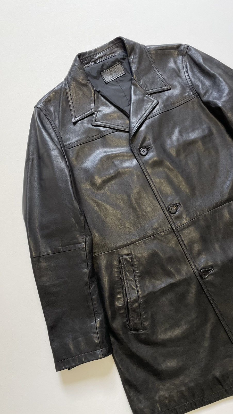 Prada A/W 06 Black Leather Overcoat Size US M / EU 48-50 / 2 - 7 Thumbnail