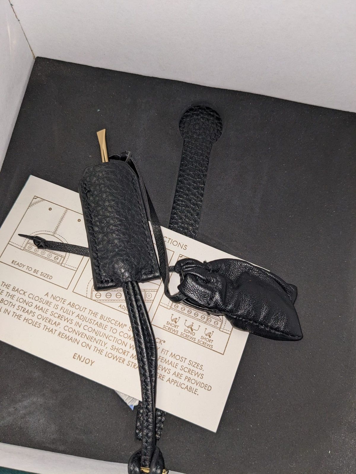 Buscemi BUSCEMI SCREWBACK CAP 2001SBHC PEBBLED COW LEATHER BLACK HAT Size ONE SIZE - 2 Thumbnail