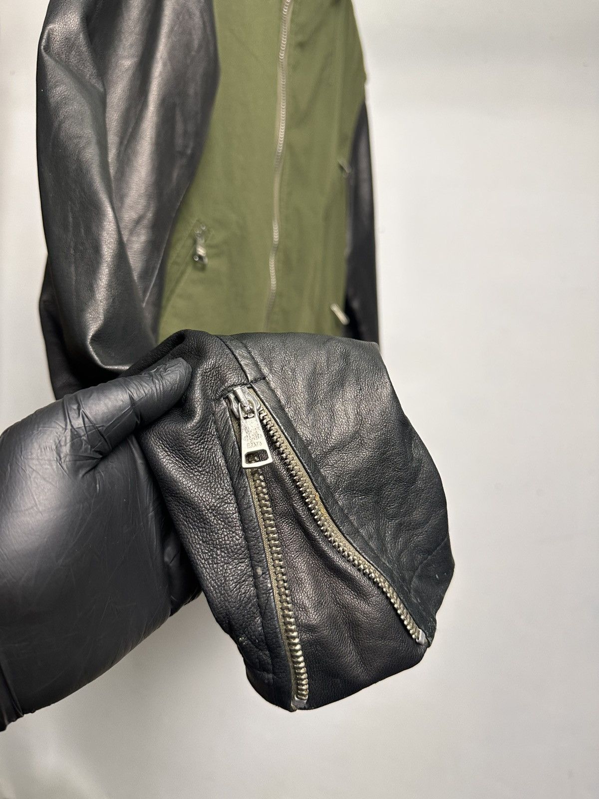 Giorgio Brato Giorgio Brato Ripstop Hybrid Leather Ratti Biker Jacket Size US L / EU 52-54 / 3 - 17 Thumbnail